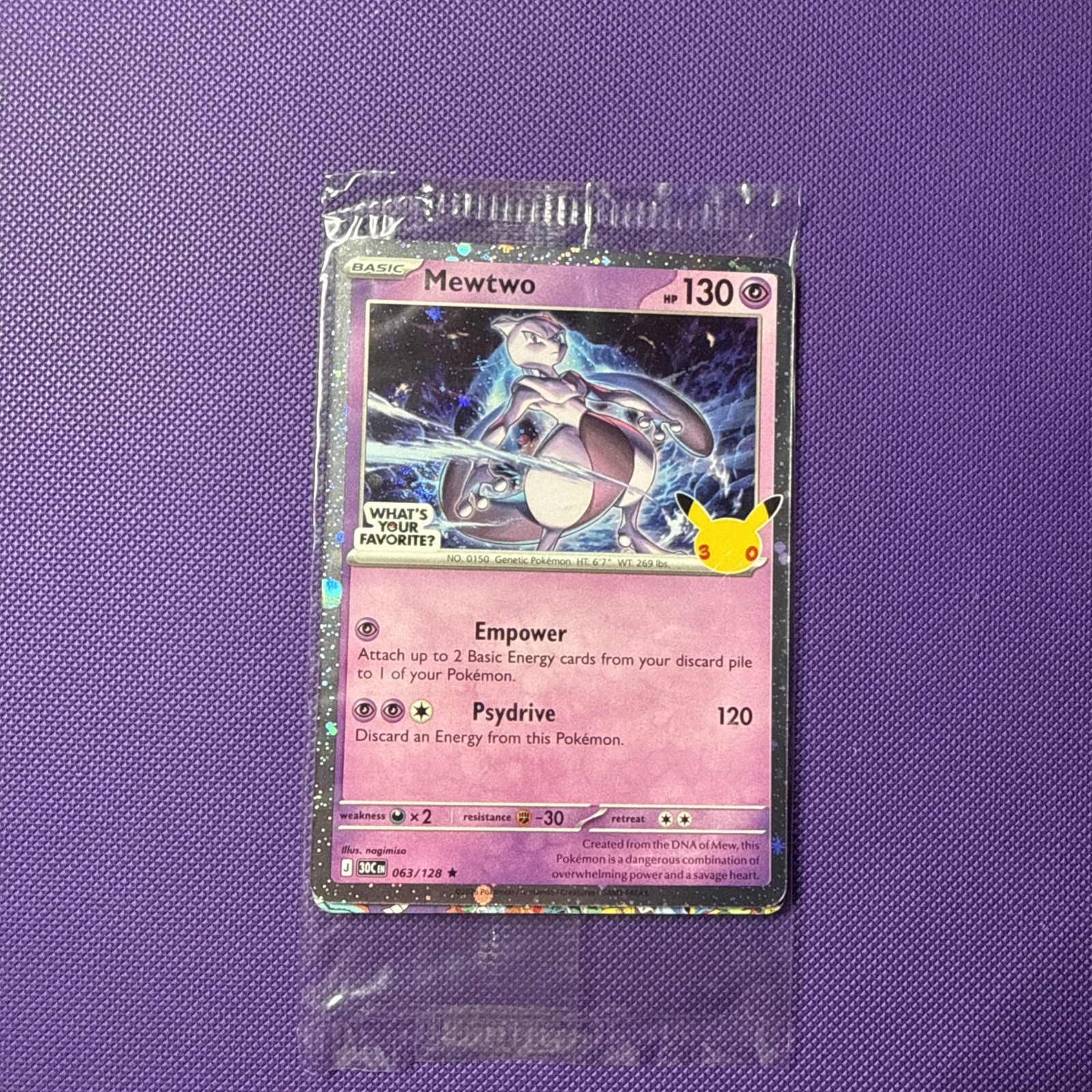 Pokemon 30th celebration Mewtwo promo SEALED