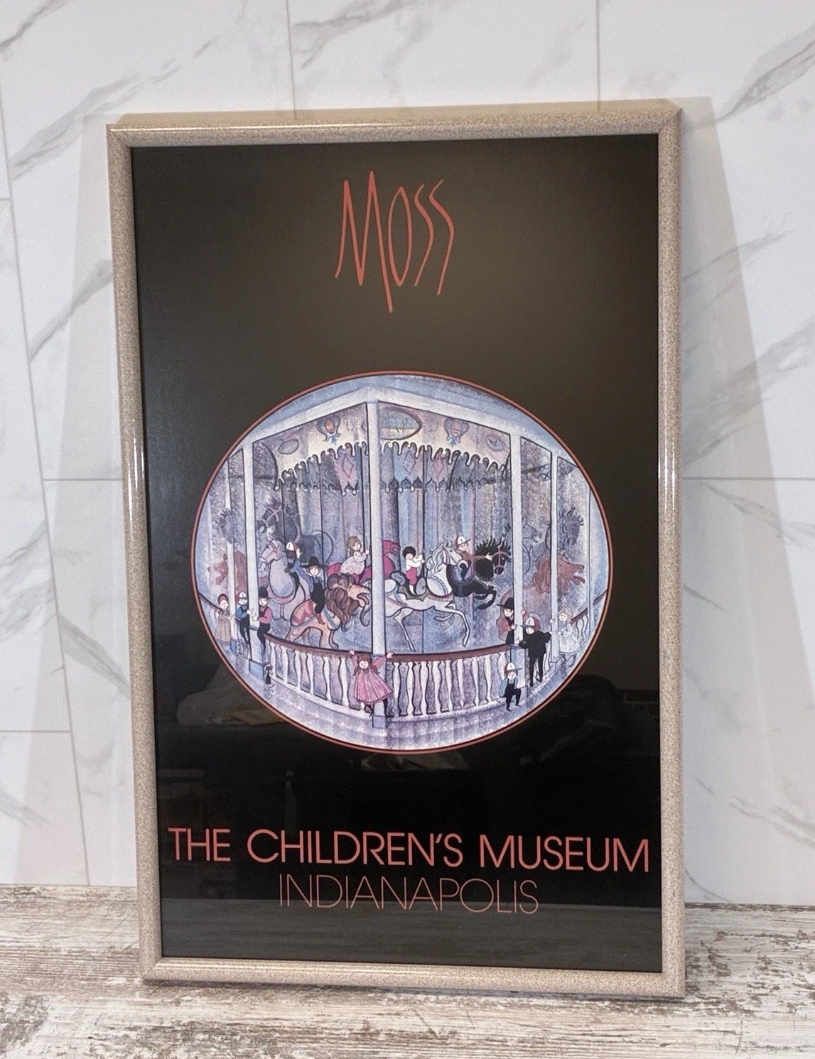 The Childrens Museum Indianapolis 1984 P Buckley Moss Framed Art Print 26”x17”