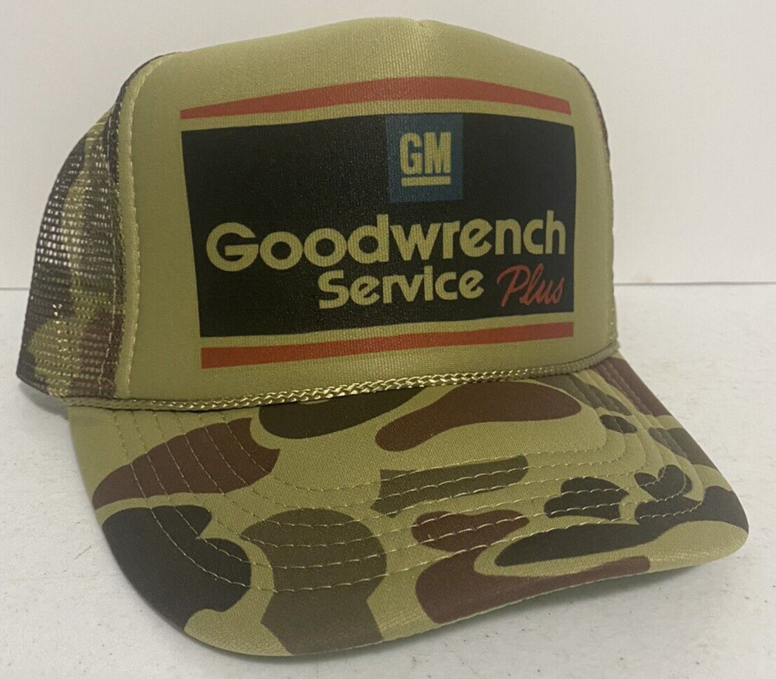Vintage Goodwrench Service Hat Earnhardt Trucker Hat Adjustable Camo NASCAR Cap Vintage Goodwrench Service Hat Earnhardt Trucker Hat Adjustable Camo NASCAR Cap