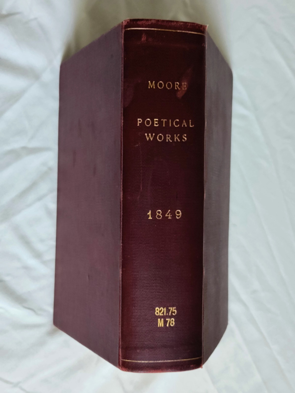 1849 Thomas Moore Poetical Works Complete One Vol-1  HC