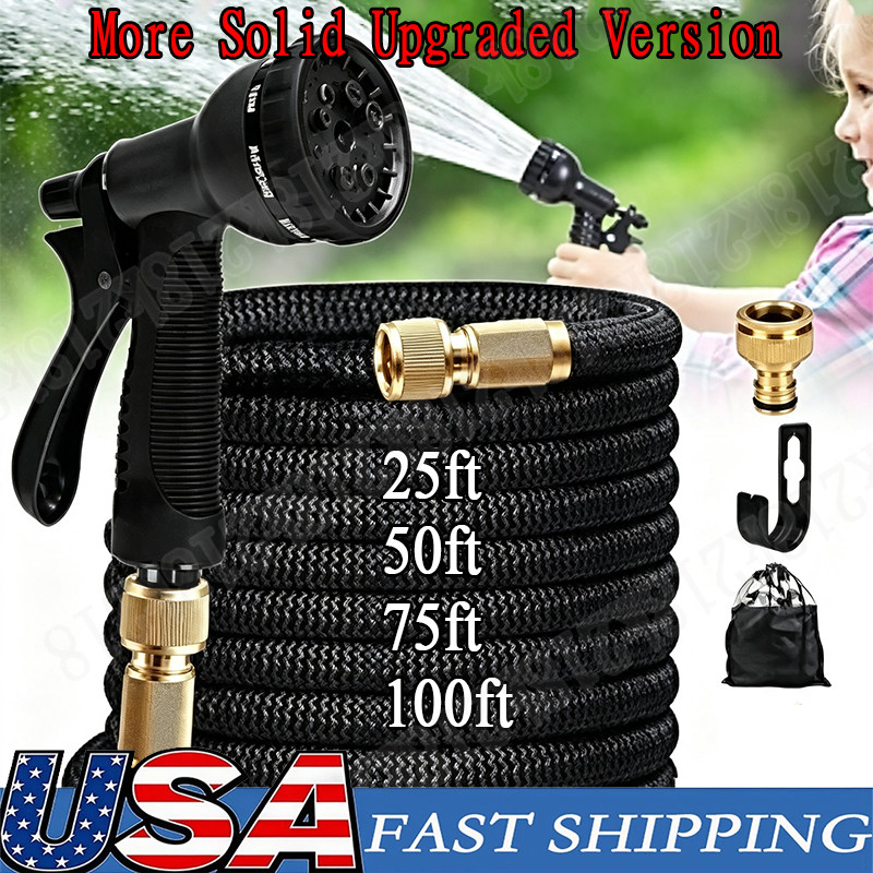 Stronger Deluxe Expandable Flexible Garden Hose Water Hose 25, 50, 75, 100FT lot Stronger Deluxe Expandable Flexible Garden Hose Water Hose 25, 50, 75, 100FT lot
