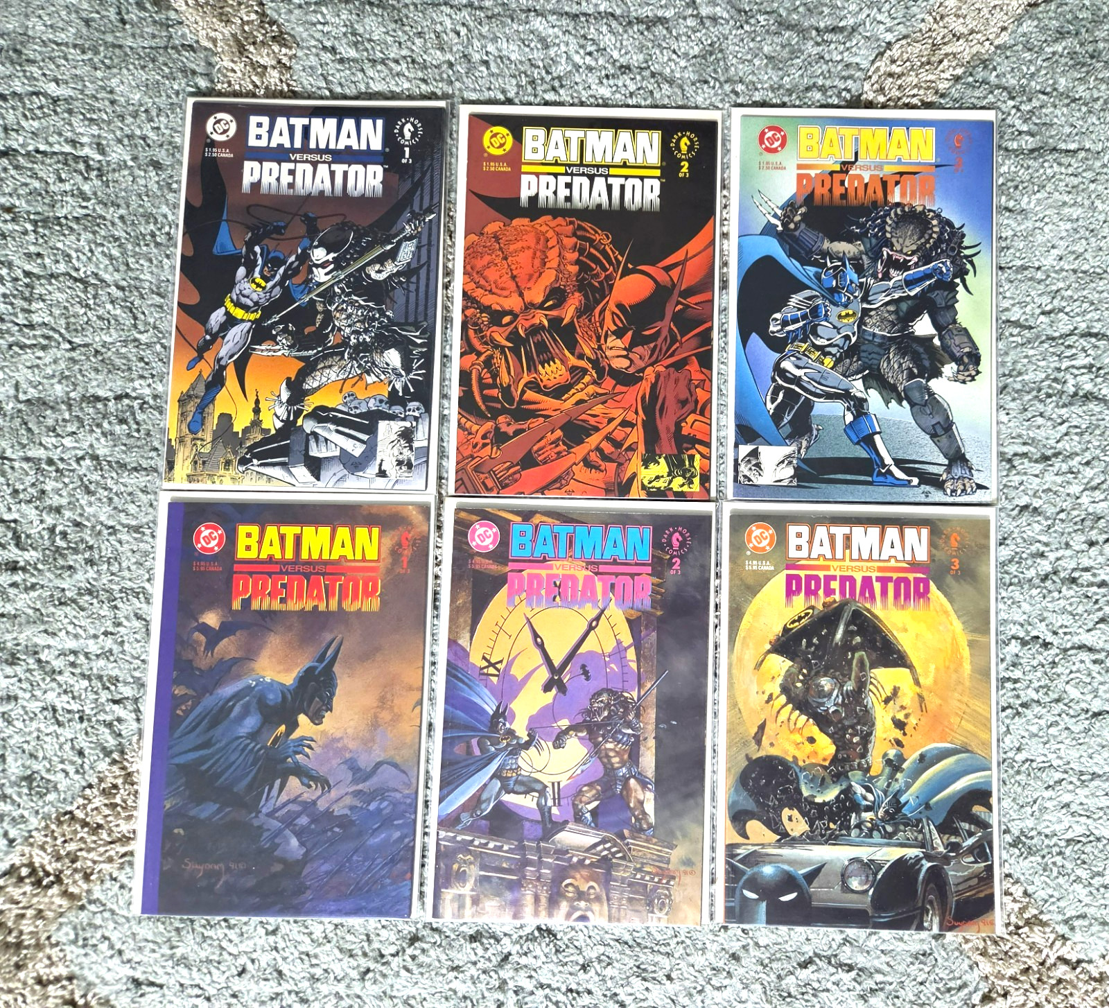 BATMAN vs PREDATOR #1-3 Both Editions 6 books 1991 DC Dark Horse NM+ UNREAD BATMAN vs PREDATOR #1-3 Both Editions 6 books 1991 DC Dark Horse NM+ UNREAD