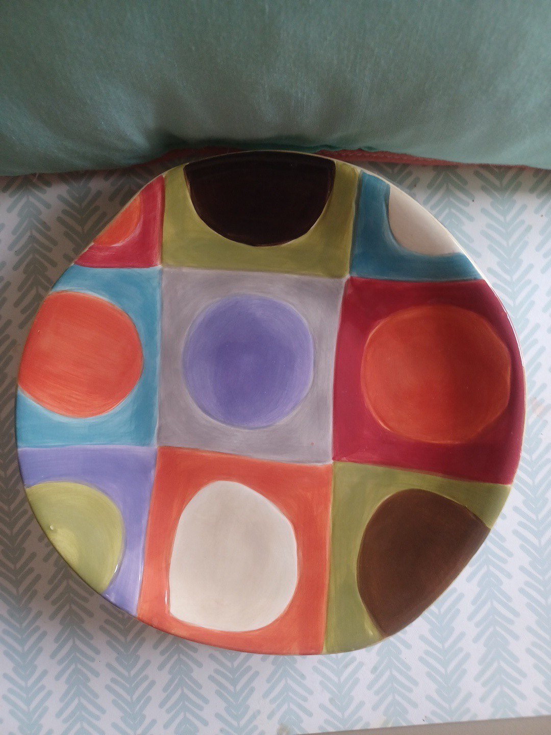Pier 1 URBAN DOTS Salad Plates set Of 2 Modern Contemporary 8 3/8\ Pier 1 URBAN DOTS Salad Plates set Of 2 Modern Contemporary 8 3/8\