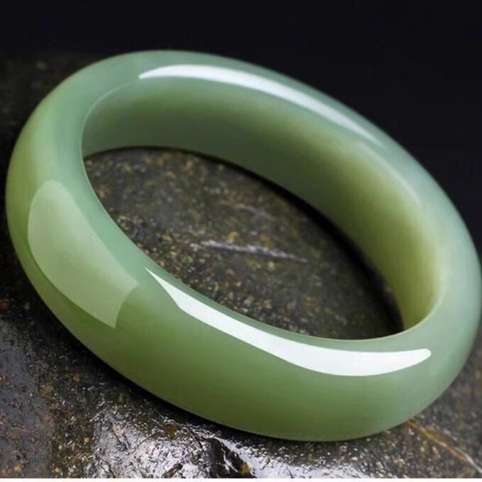 Chinese Qingyu Hetian Qiemo Blue Bracelet Natural Authentic Jade Bracelet Chinese Qingyu Hetian Qiemo Blue Bracelet Natural Authentic Jade Bracelet