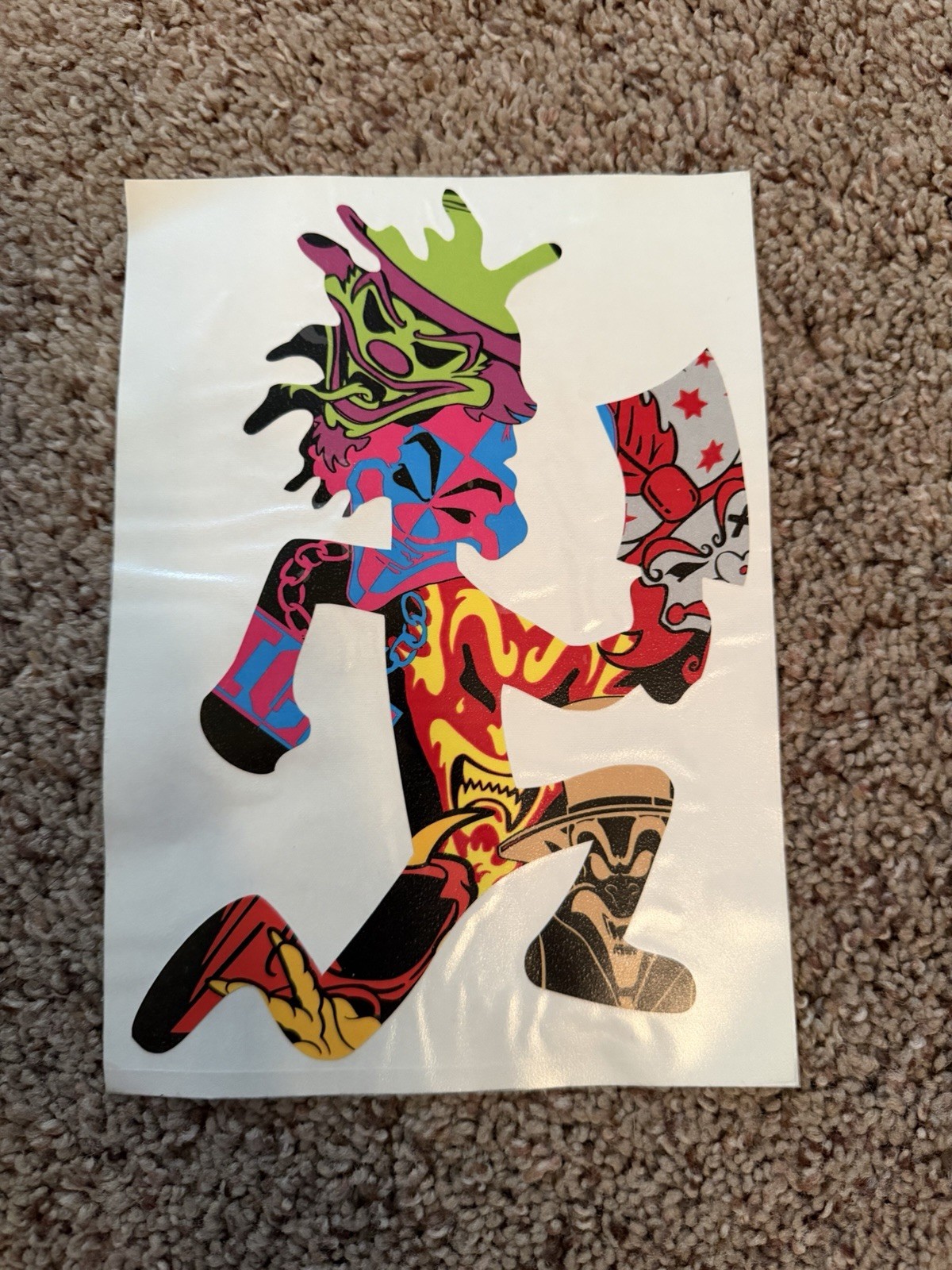 Psychopathic Hatchet Man Six Jokers Cards Vinyl Decal 9” ICP Twiztid ABK Blaze