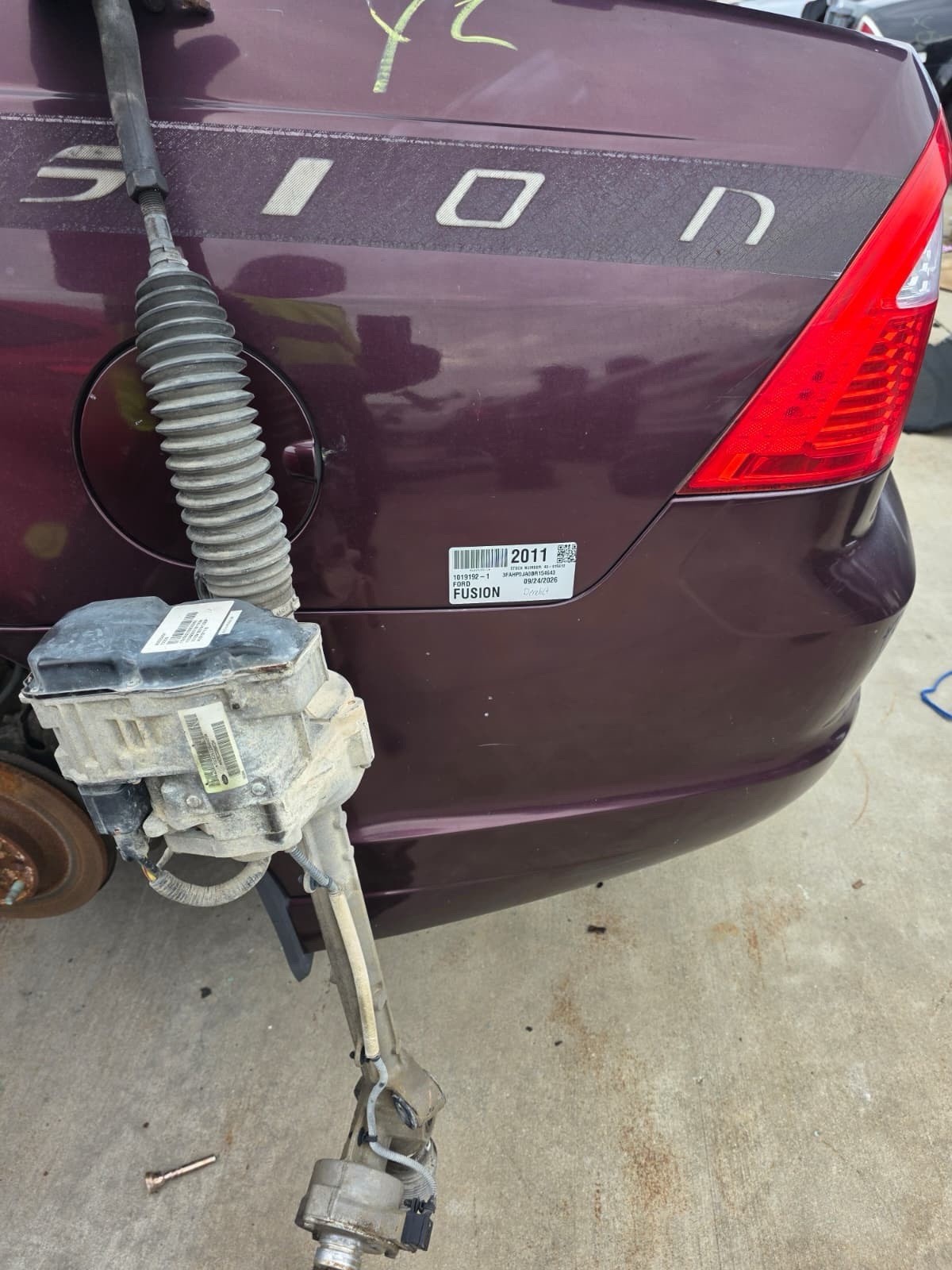 2010-2012 Ford Fusion Power Rack & Pinion OEM Electric Assist Steering Tested