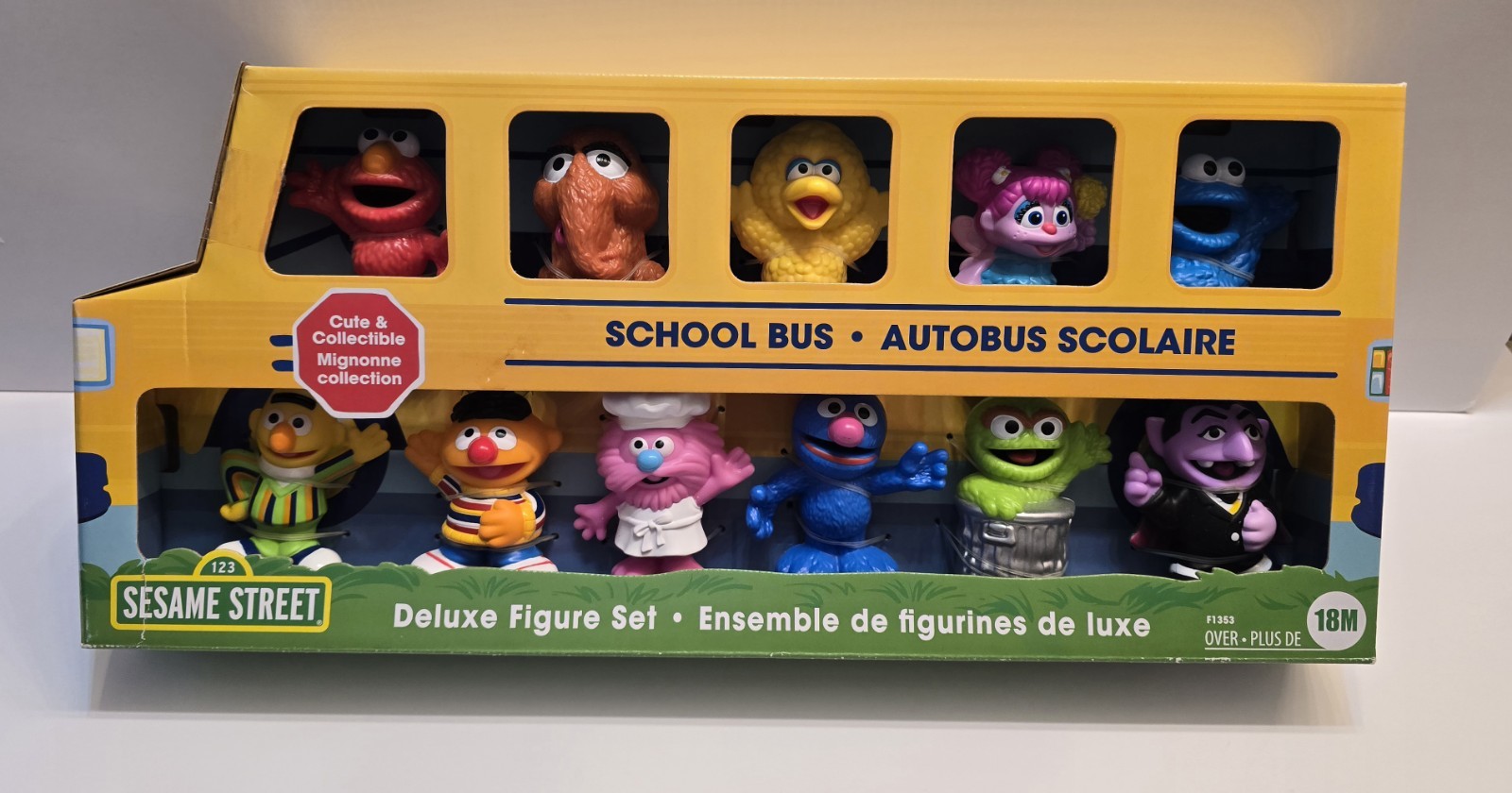 Sesame Street Play School Bus Deluxe 11pc Figure Set Muppets Elmo Big Bird Oscar Sesame Street Play School Bus Deluxe 11pc Figure Set Muppets Elmo Big Bird Oscar