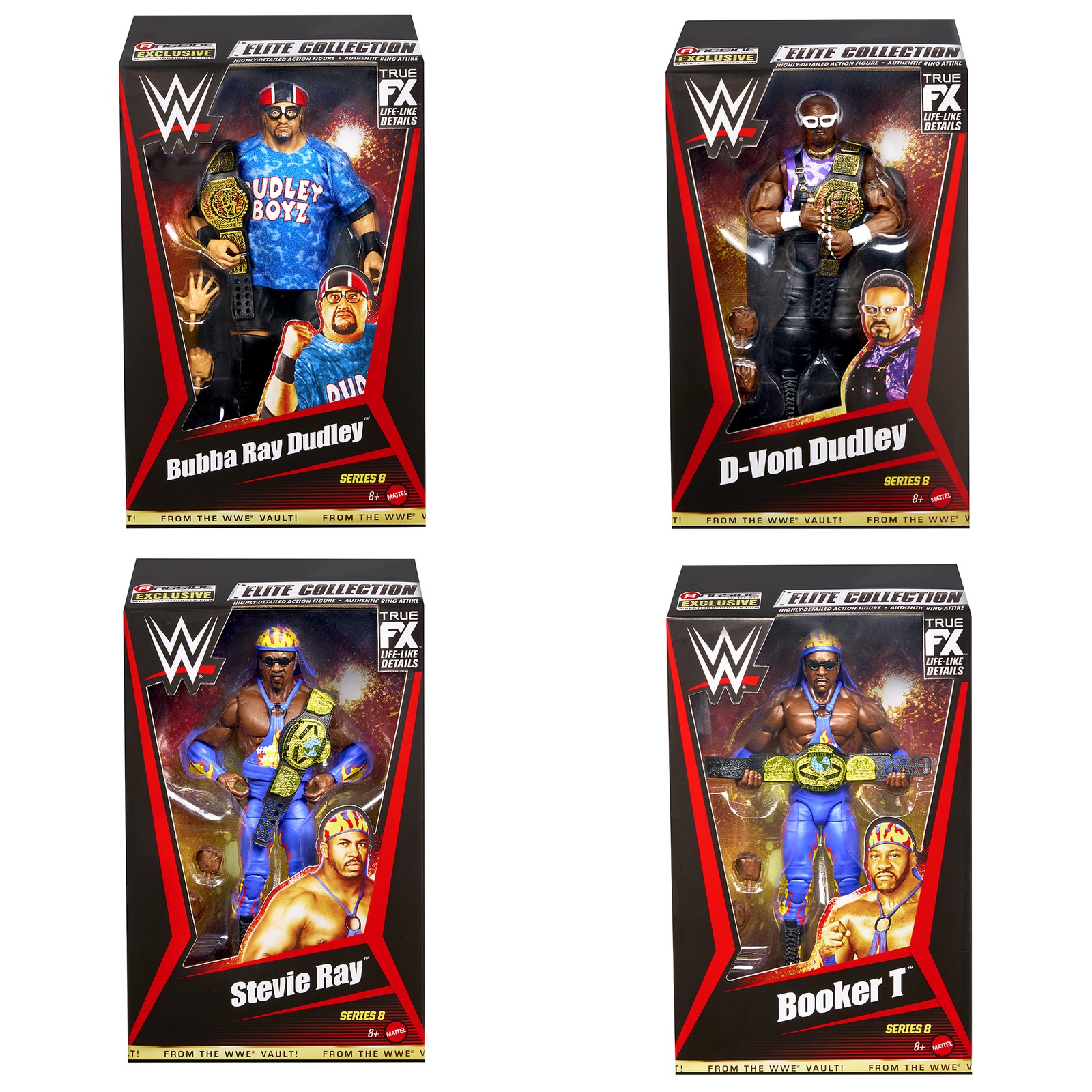 WWE From the Vault Series 8 - Set of 4 (Dudley Boyz & Harlem Heat) Wrestling WWE From the Vault Series 8 - Set of 4 (Dudley Boyz & Harlem Heat) Wrestling