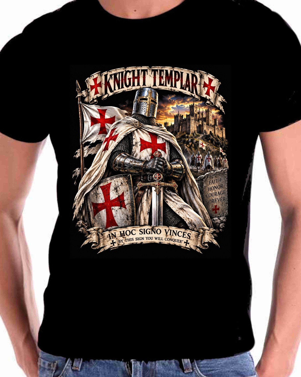 Knights Templar Crusader T shirt Medieval Times Camelot Knights Templar Crusader T shirt Medieval Times Camelot