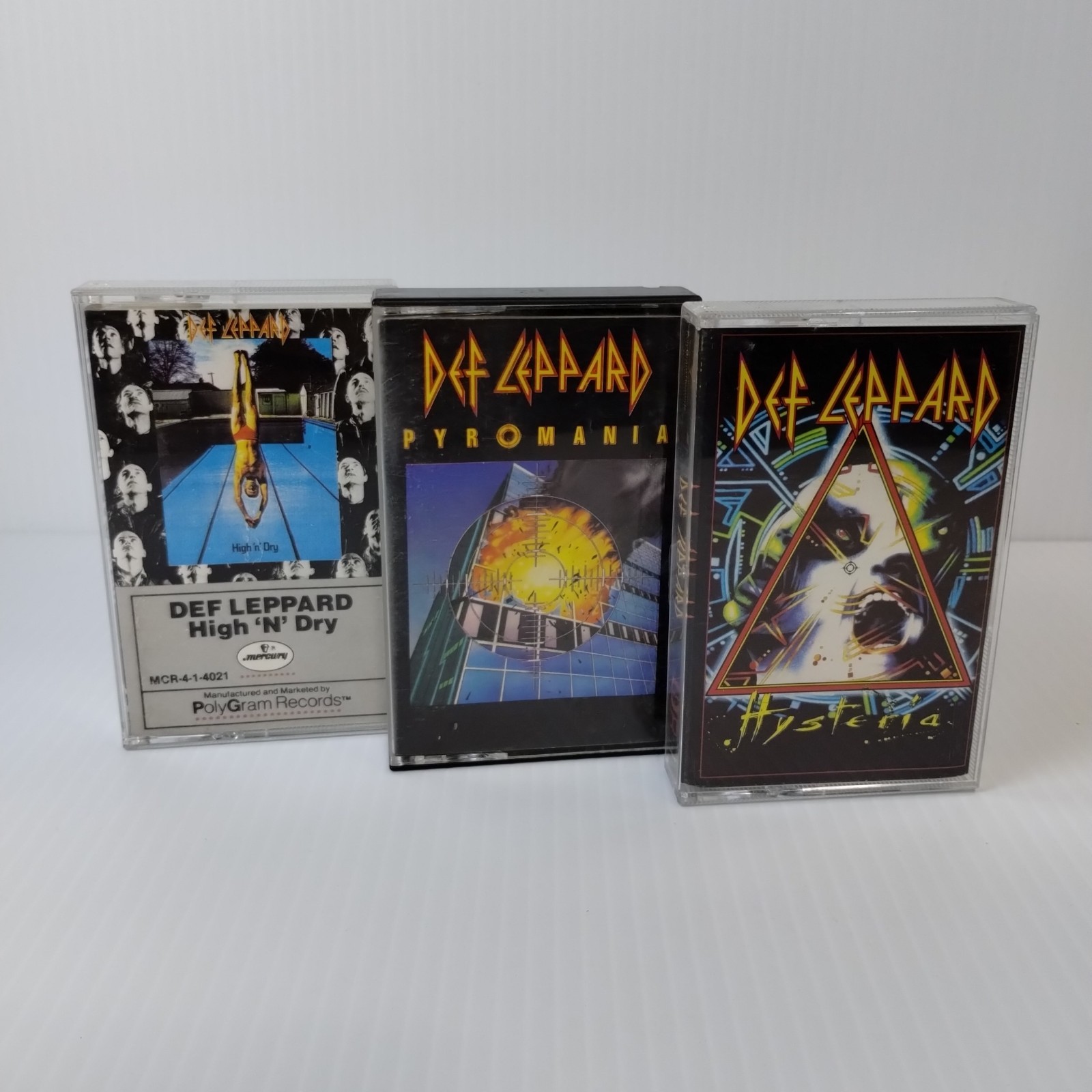 Lot of 3 Def Leppard Cassette Rock Tapes Lot of 3 Def Leppard Cassette Rock Tapes