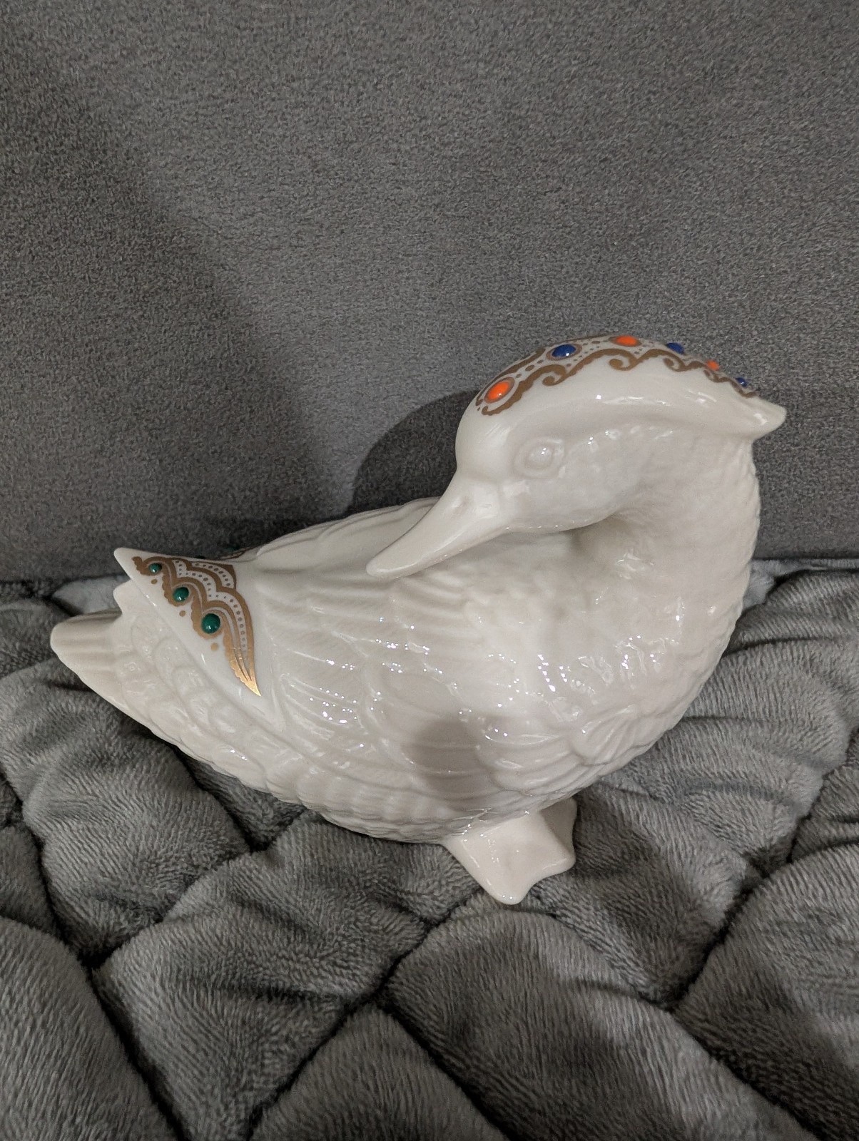Vintage 1992 Lenox China Jewels Collection Porcelain Duck Figurine Animals Vintage 1992 Lenox China Jewels Collection Porcelain Duck Figurine Animals
