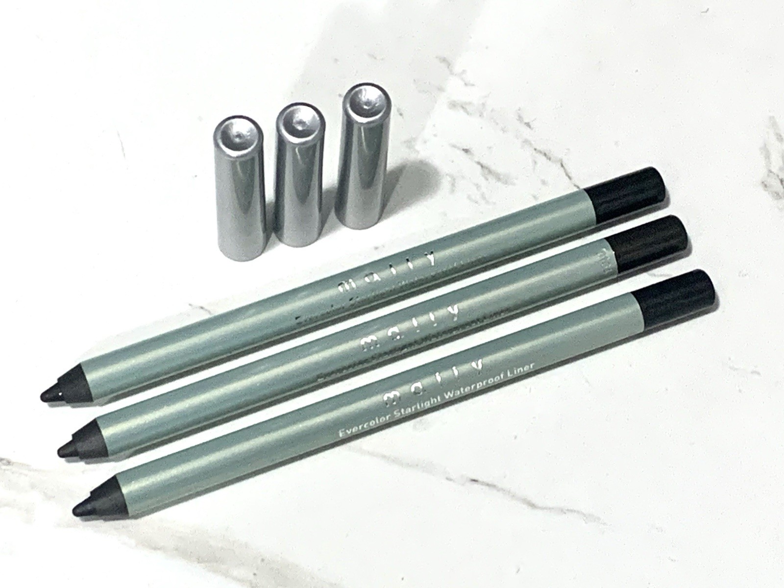 3X Mally Evercolor Starlight Eyeliner Black Velvet, Midnight Affair, Golden Dusk 3X Mally Evercolor Starlight Eyeliner Black Velvet, Midnight Affair, Golden Dusk