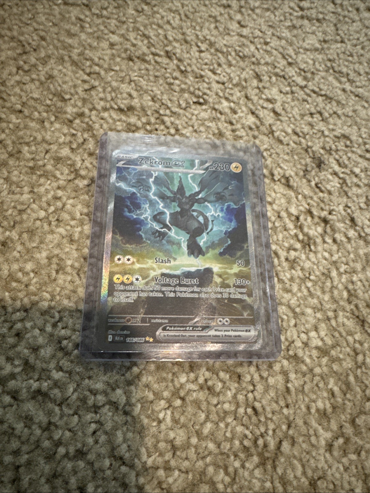 Zekrom EX #166/086 Pokémon SV Black Bolt Special Illustration Rare Holo TCG Zekrom EX #166/086 Pokémon SV Black Bolt Special Illustration Rare Holo TCG