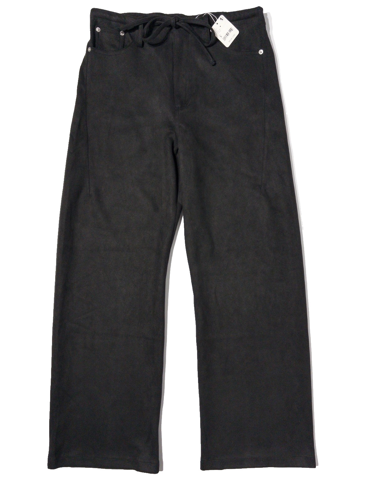 NWT Lioness Black Microfiber Suede Feel Elastic Waist Wide Leg Pants Women Sz. S NWT Lioness Black Microfiber Suede Feel Elastic Waist Wide Leg Pants Women Sz. S