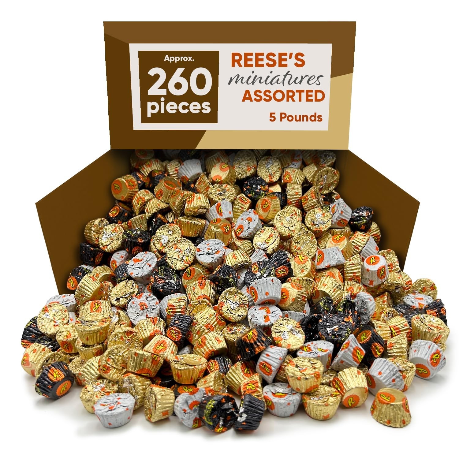 Reese\'s PB Cups Miniatures Assortment Bulk Chocolate Holiday Candy (5 Pounds) Reese\'s PB Cups Miniatures Assortment Bulk Chocolate Holiday Candy (5 Pounds)