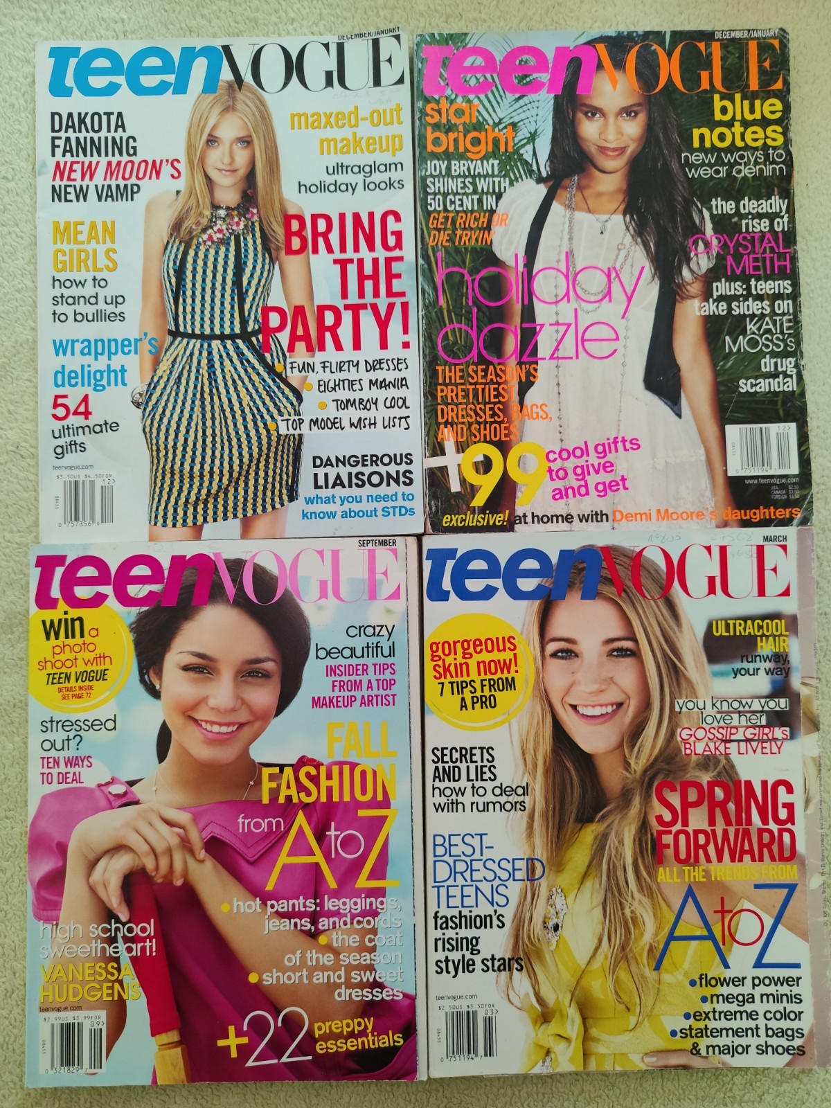 Magazines Teen Vogue USA Lot X 4 Years 2006/08/10