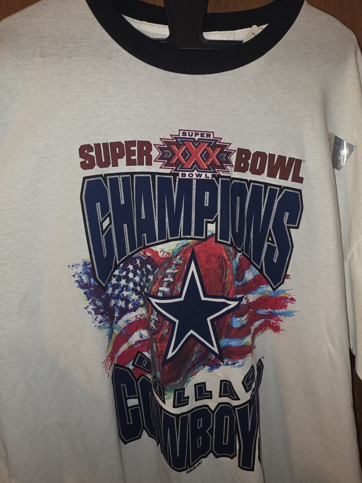 Vintage Dallas Cowboys Super Bowl XXX 1996 Champions T-shirt Large Logo Athletic