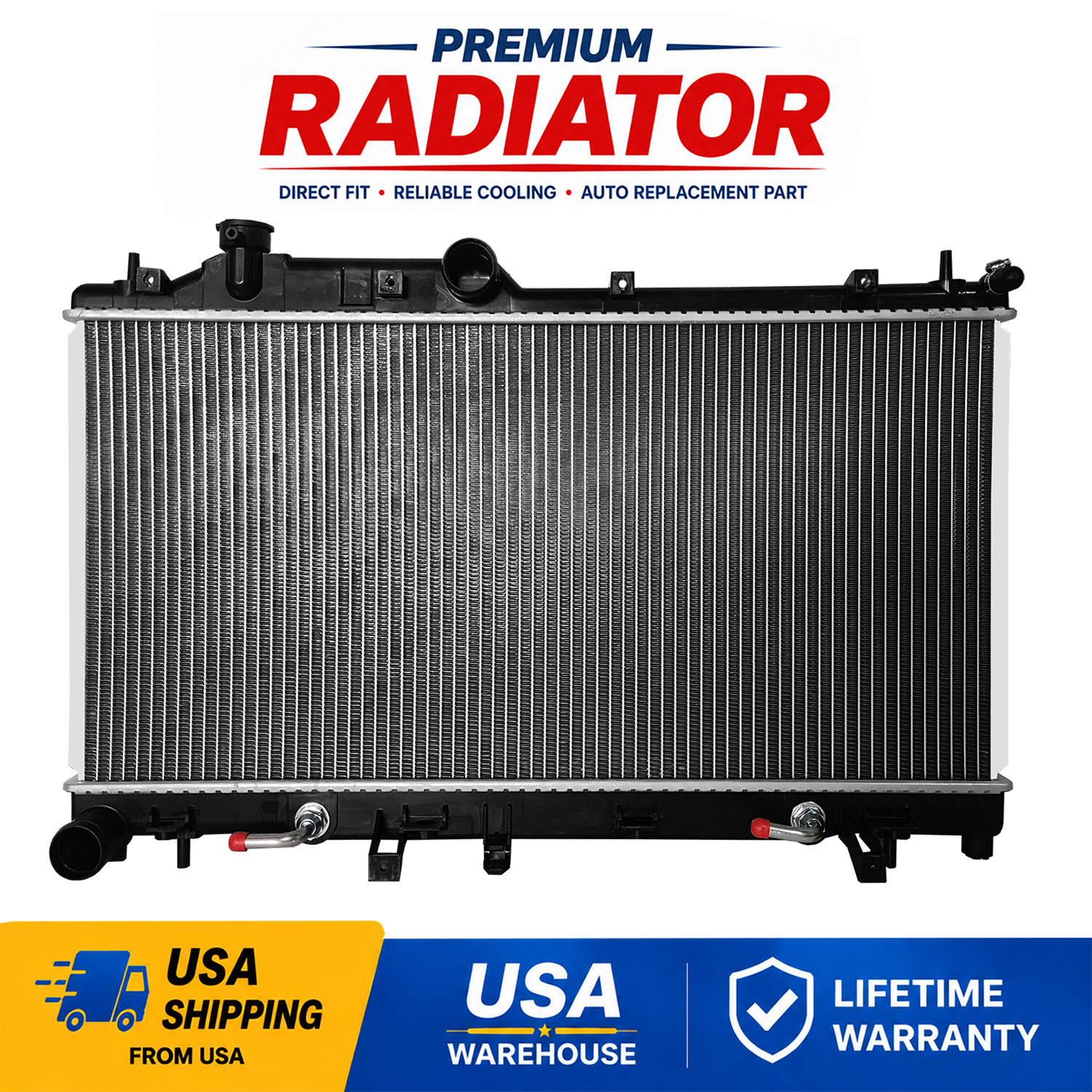 2778 Radiator For 2005-07 2010 Subaru Legacy 05-09 Outback 2.5L H4 Turbocharged