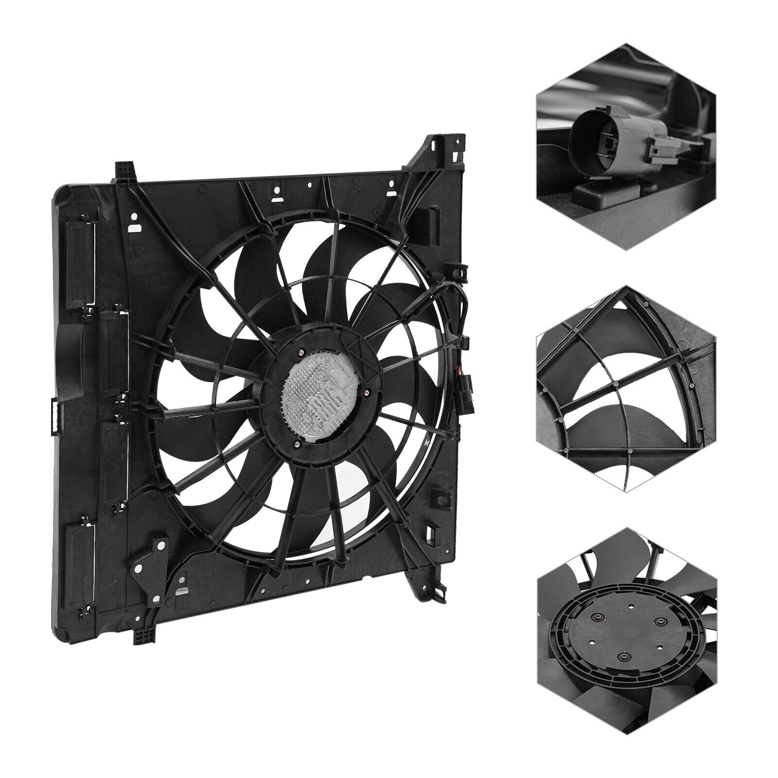 Engine Radiator Cooling Fan Assembly for 2020-2022 Ford Explorer Lincoln Aviator