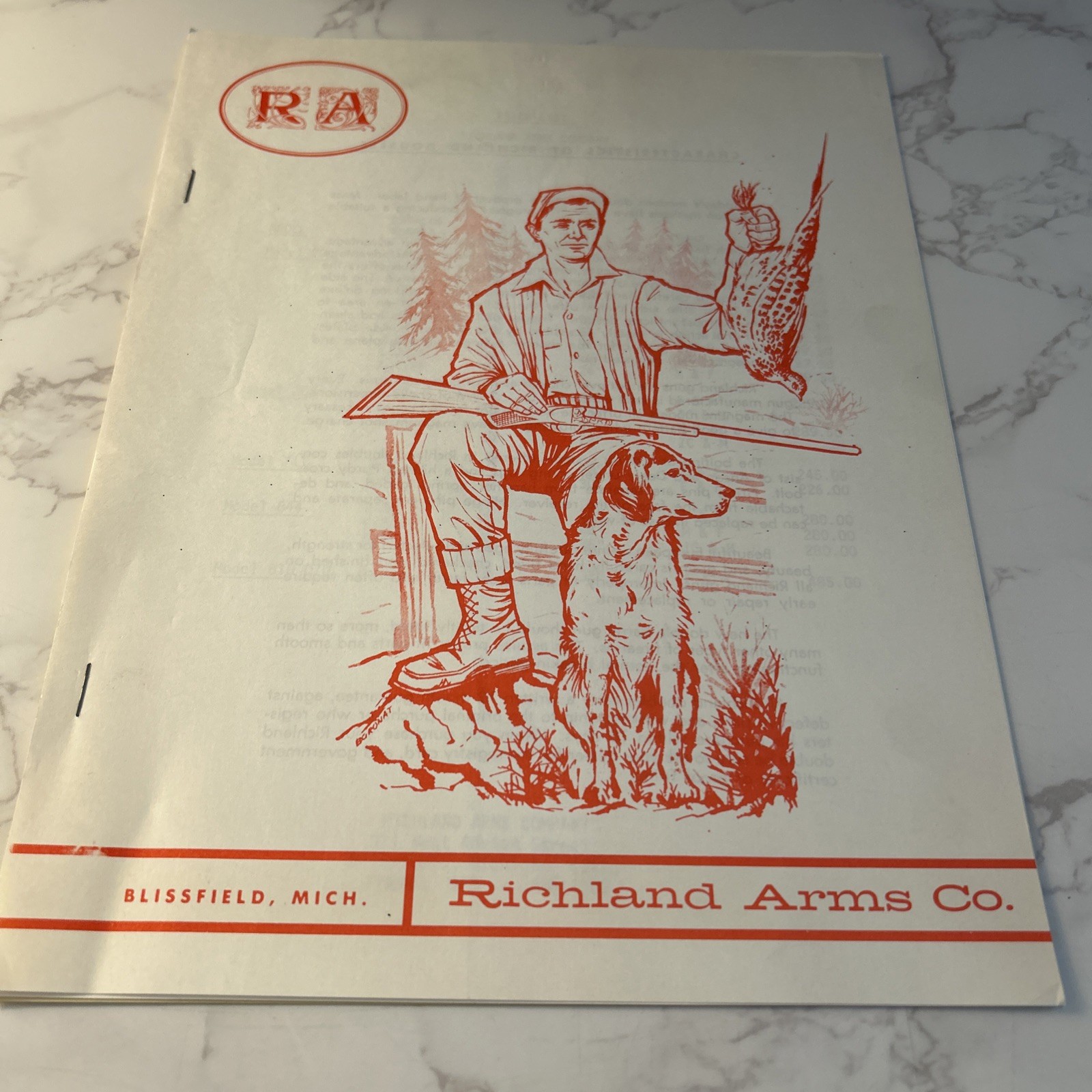 1974 RICHLAND ARMS COMPANY CATALOG AND PRICE LIST