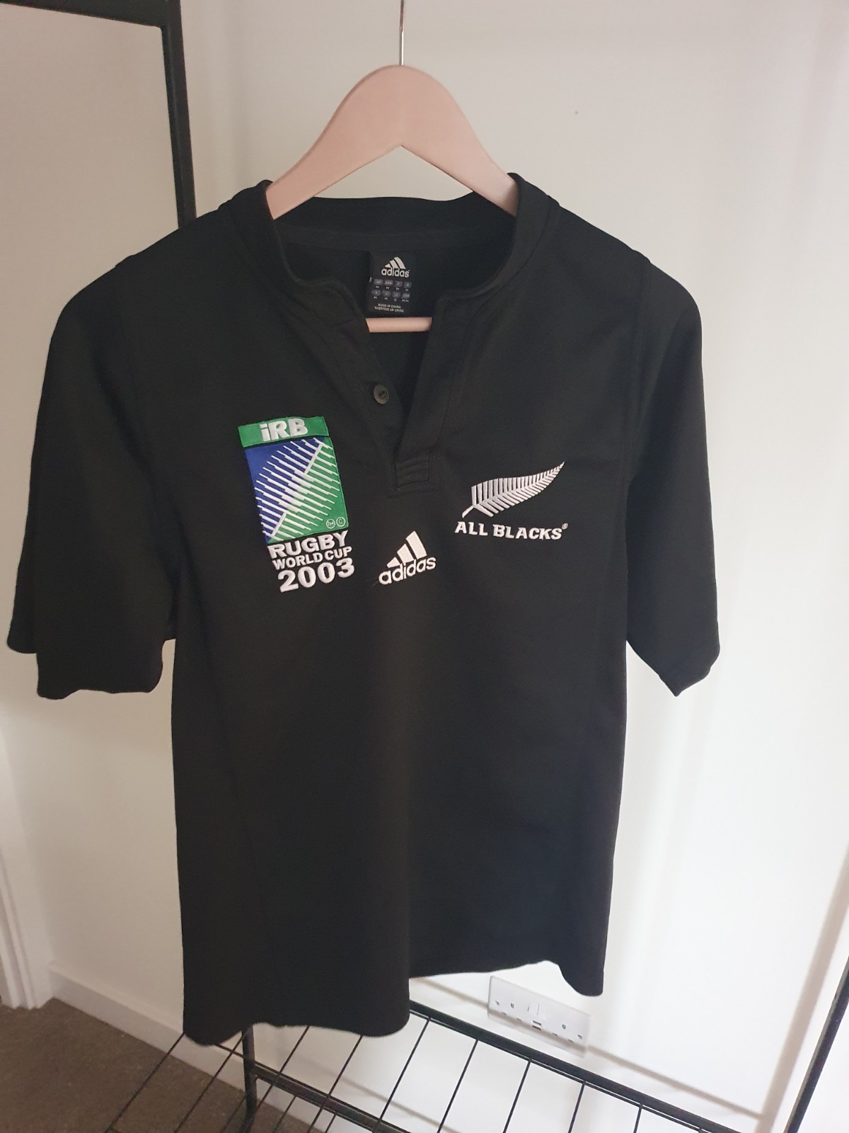 Adidas New Zealand All Blacks Rugby Union 2003 World Cup Jersey Shirt M #P Adidas New Zealand All Blacks Rugby Union 2003 World Cup Jersey Shirt M #P