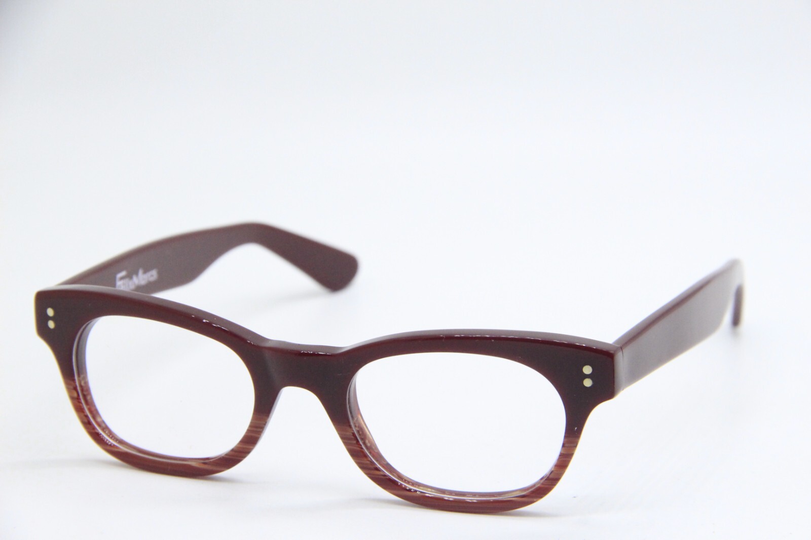 NEW FELIX MARCS FM 10031 BURGUNDY BROWN AUTHENTIC EYEGLASSES 46-20