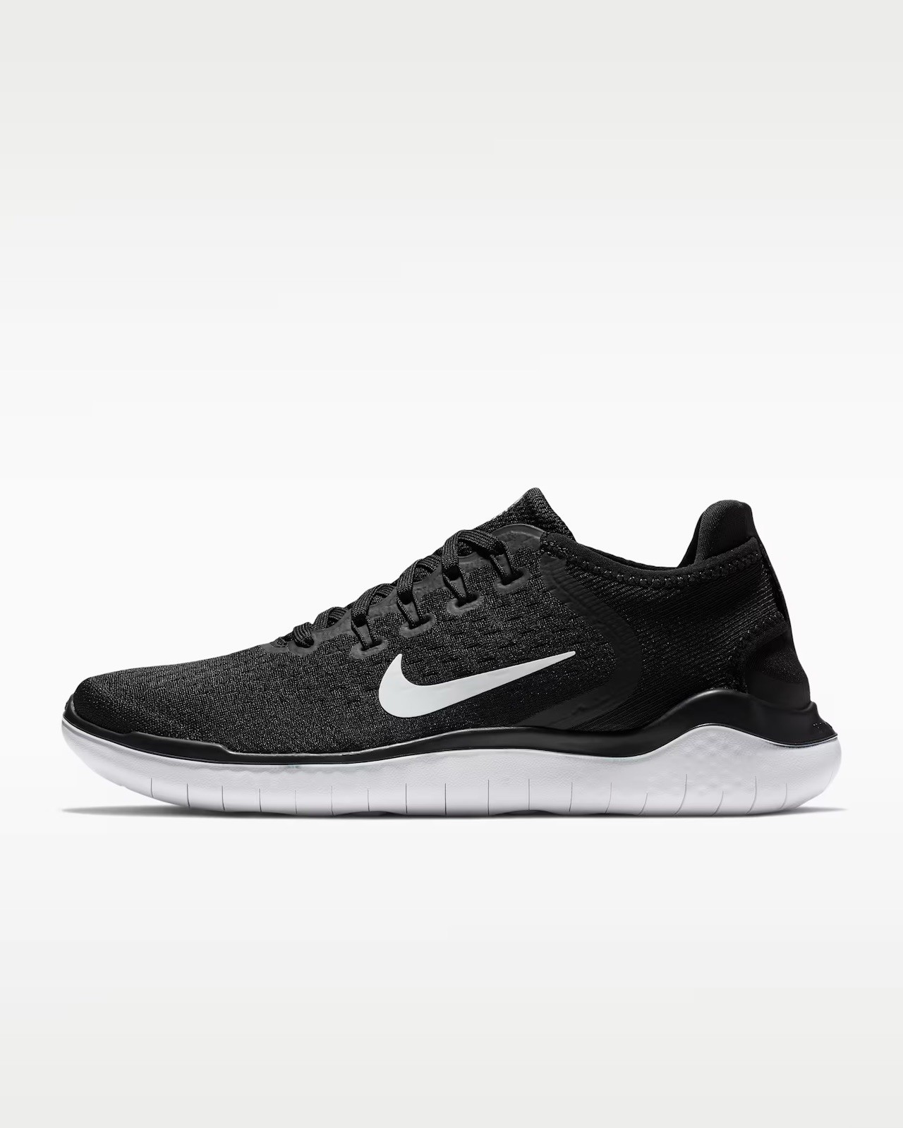Nike Free RN 2018 Black White Lace Up Running Sneakers 942837-001 Women's Sizes Nike Free RN 2018 Black White Lace Up Running Sneakers 942837-001 Women's Sizes