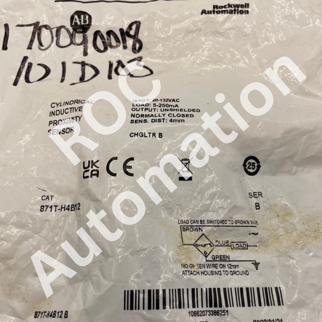 Sealed Pre-owned Allen-Bradley 871T-H4B12 INDUCTIVE PROXIMITY SENSOR