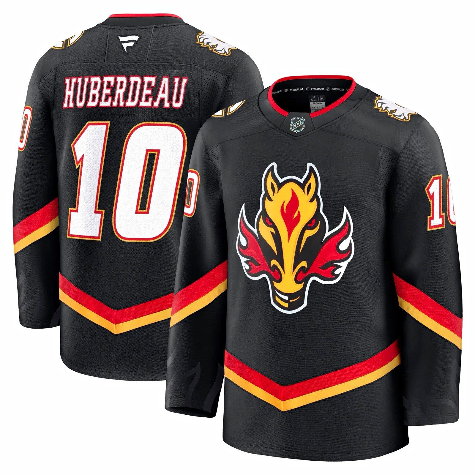 Fanatics Men's Calgary Flames Jonathan Huberdeau #10 NHL Black Jersey 44 premium Fanatics Men's Calgary Flames Jonathan Huberdeau #10 NHL Black Jersey 44 premium