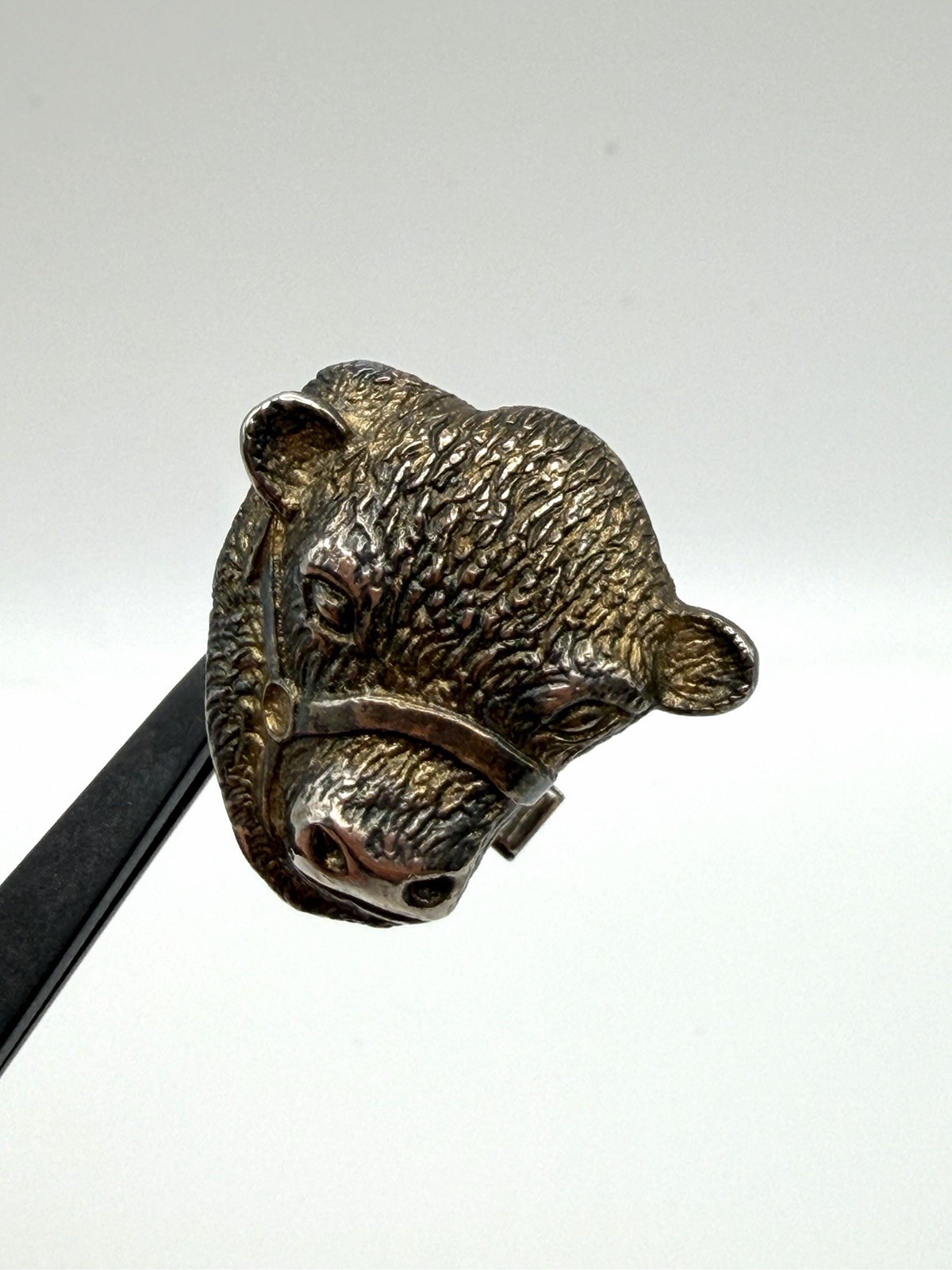 Vintage Fenwick And Sailors Sterling Silver Cow Head Cufflinks 20.6 G Vintage Fenwick And Sailors Sterling Silver Cow Head Cufflinks 20.6 G