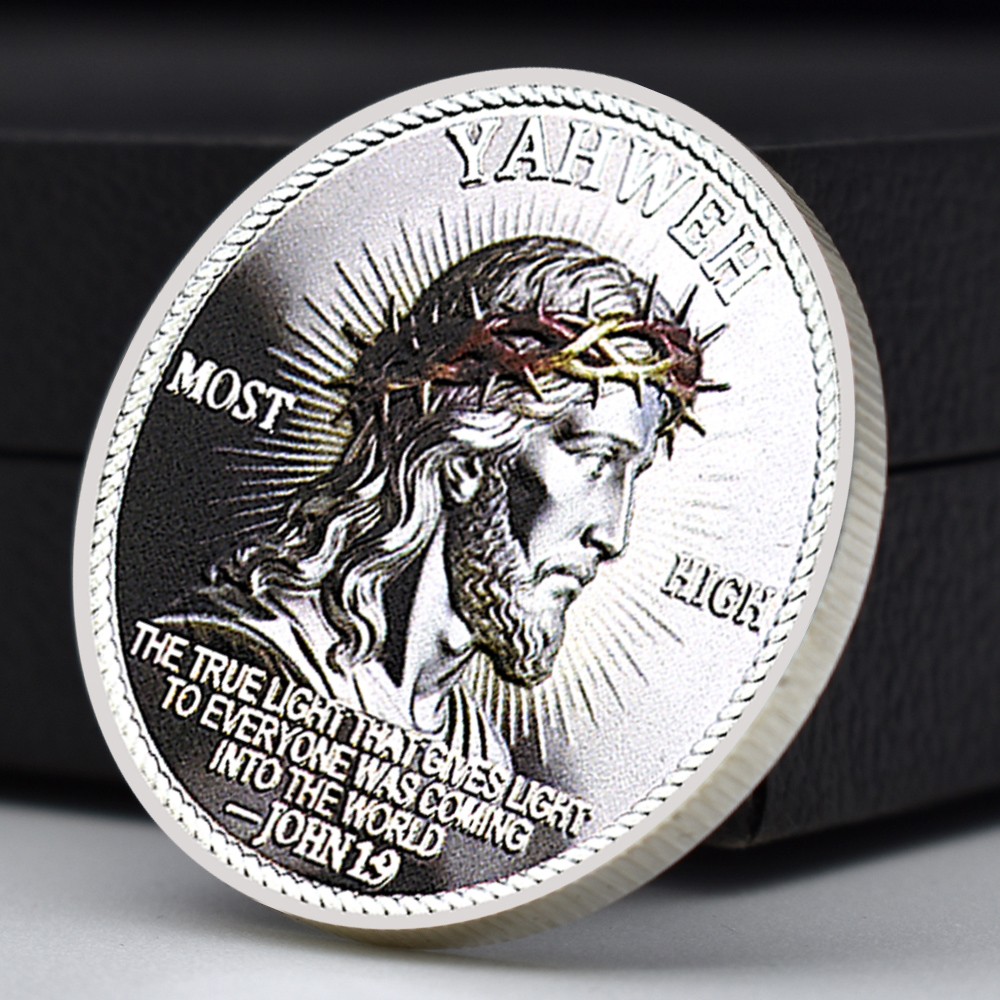 Jesus Cross Christian Challenge Coin John 1:9 Faith Prayer Collectible Medal Jesus Cross Christian Challenge Coin John 1:9 Faith Prayer Collectible Medal