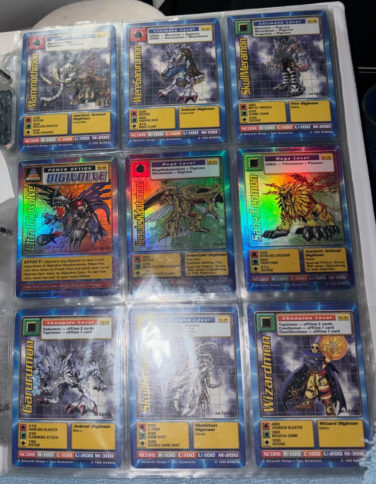 Vintage 1999 Bandai Digimon Digi-Battle Card Lot 63 Cards 1st Edition NM LP RARE