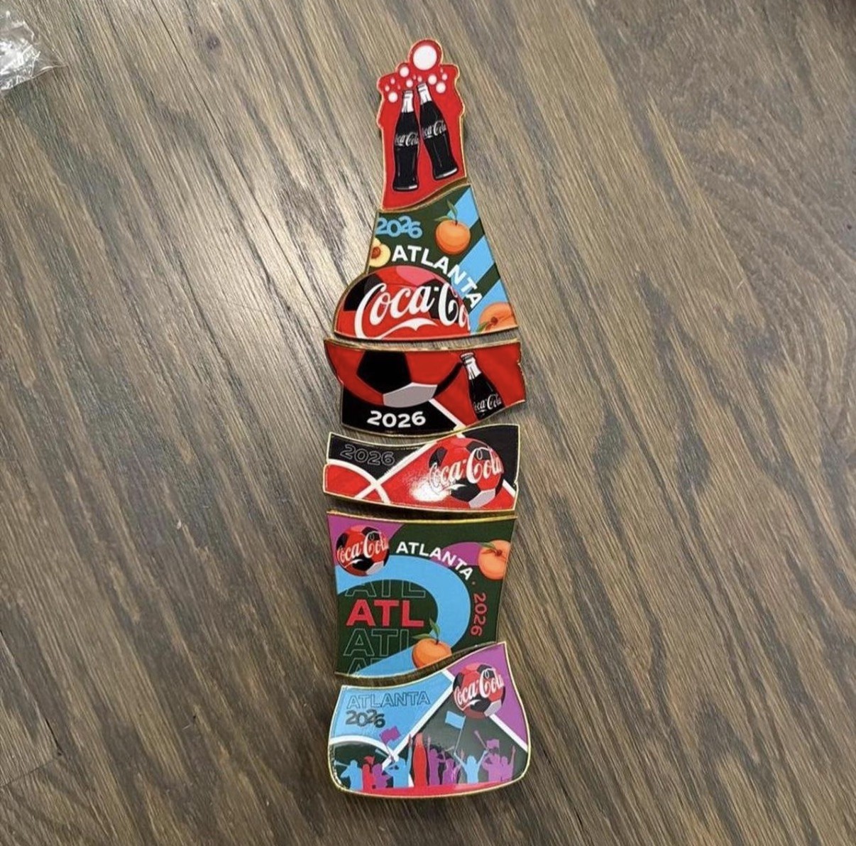 FIFA World Cup 2026 Coca-Cola Atlanta Pin Set Six Pins FULL SET Form Bottle New FIFA World Cup 2026 Coca-Cola Atlanta Pin Set Six Pins FULL SET Form Bottle New