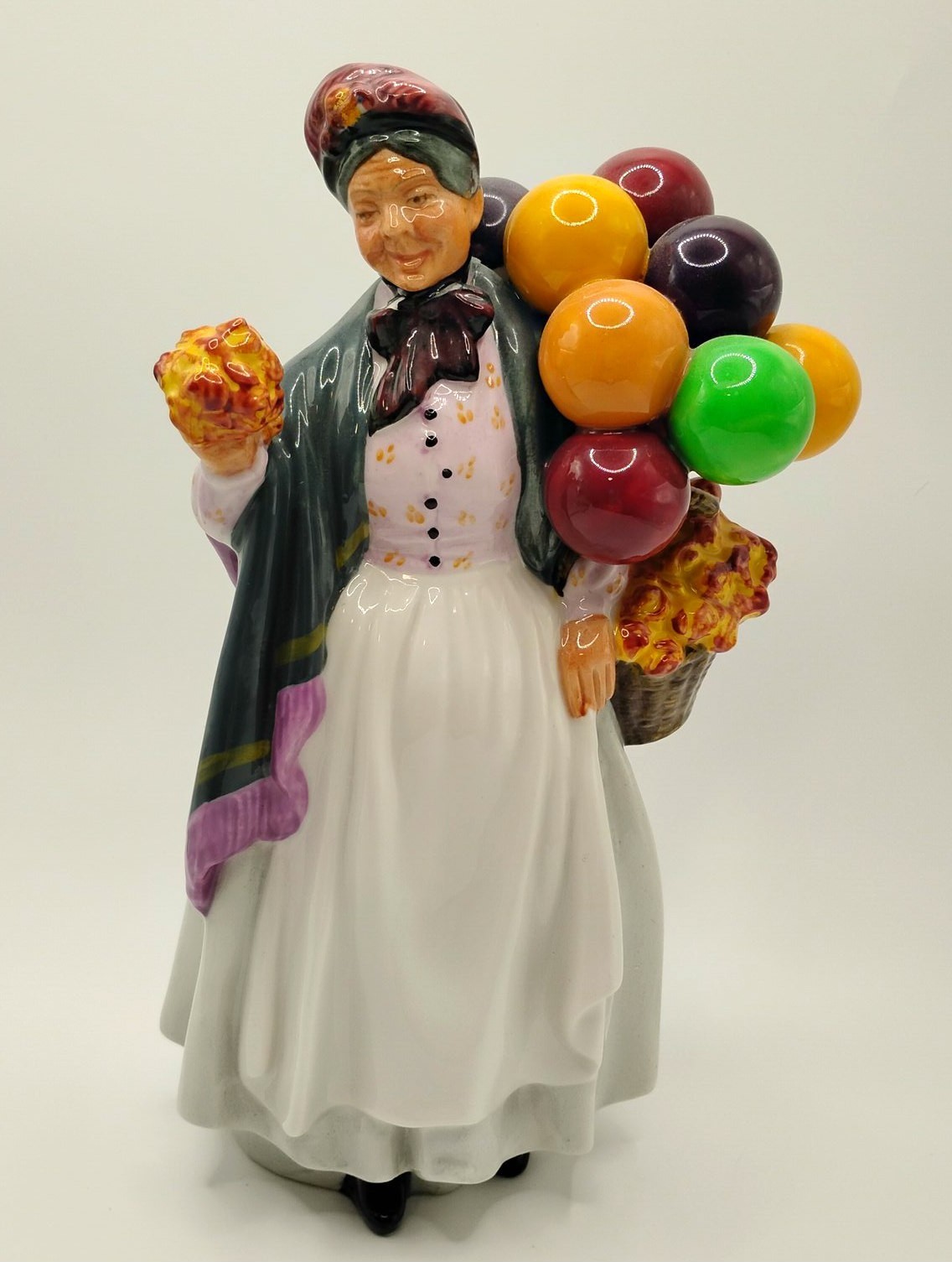 Royal Doulton Biddy Penny Farthing HN1843 Balloon Lady Vintage 9” Tall Royal Doulton Biddy Penny Farthing HN1843 Balloon Lady Vintage 9” Tall