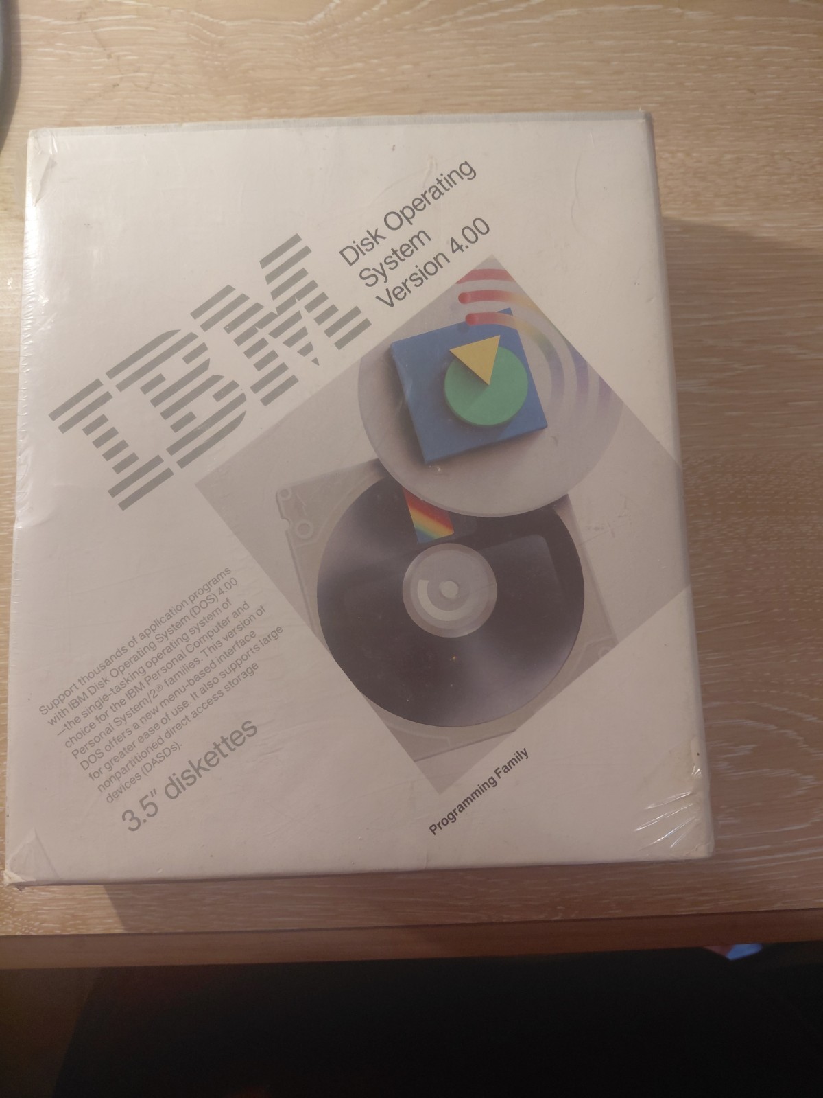 SEALED Vintage IBM DOS 4.00 Disk Operating System 1988 BIG BOX 3.5 SEALED Vintage IBM DOS 4.00 Disk Operating System 1988 BIG BOX 3.5