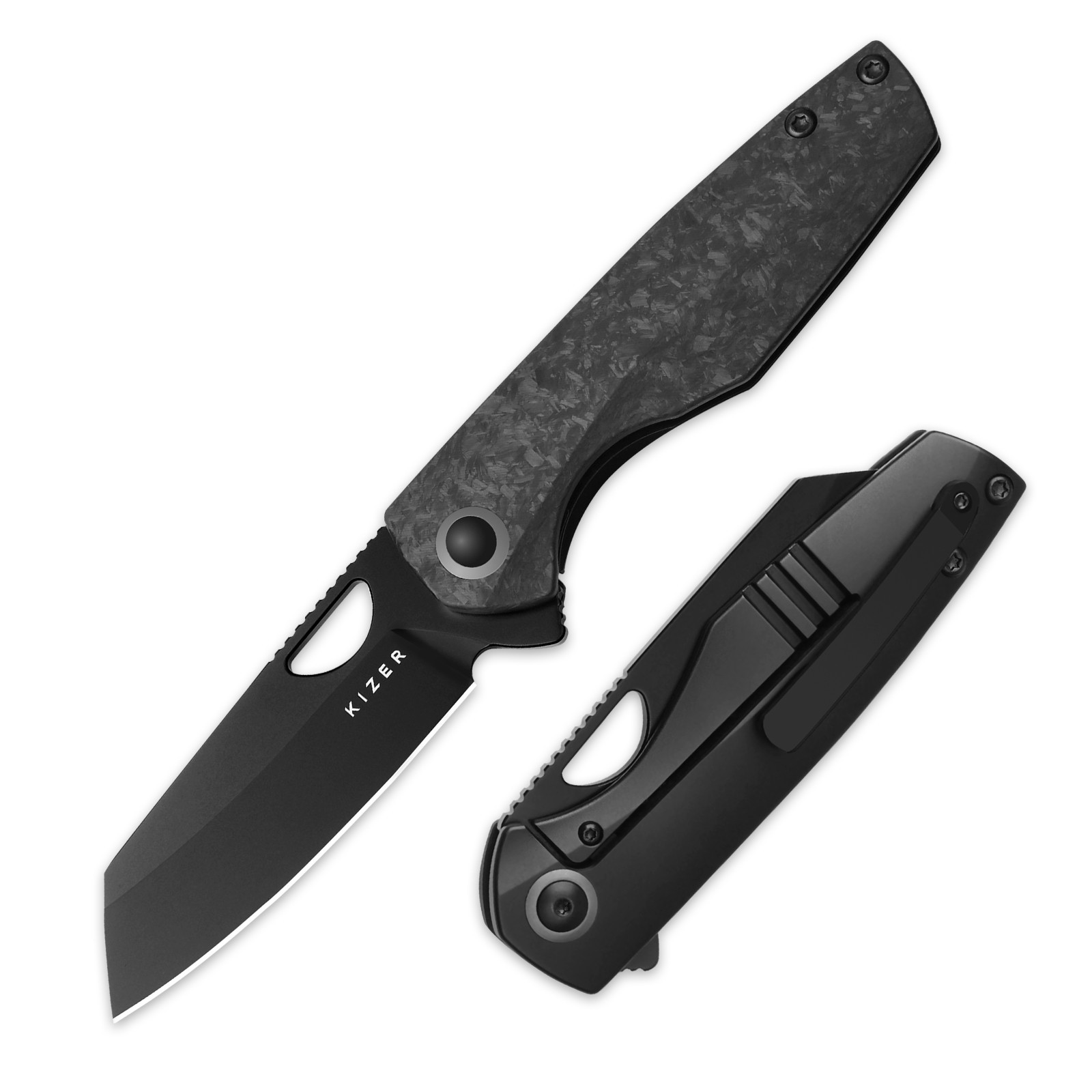Kizer Sparrow Folding Pocket Knife S45VN Blade Titanium & Carbon Fiber Handle