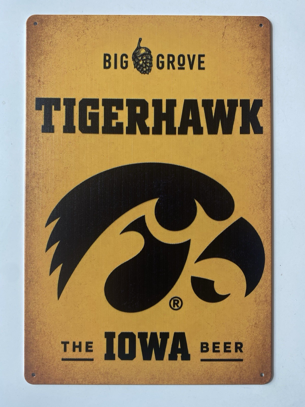 Iowa Hawkeyes Big Grove Brewing Sign - Tigerhawk - THE Iowa Beer