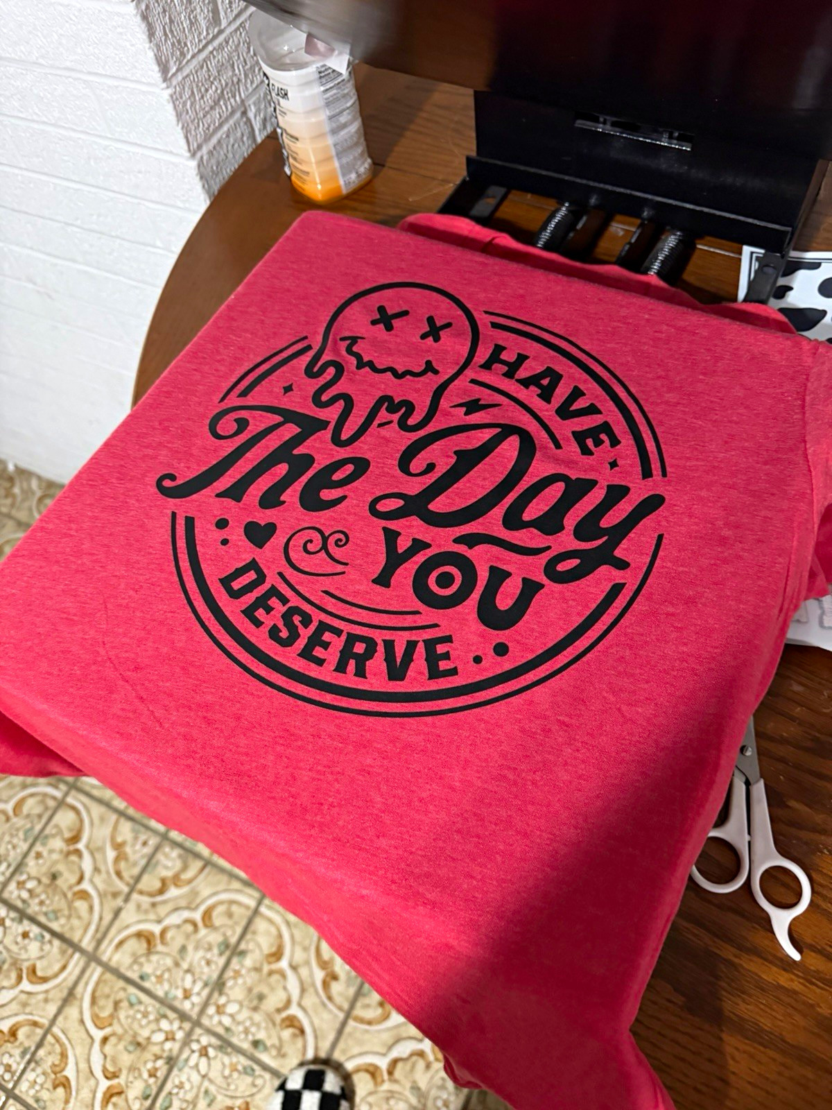 Bella + Canvas Women’s M Red Graphic Tee Have The Day You Deserve Bella + Canvas Women’s M Red Graphic Tee Have The Day You Deserve