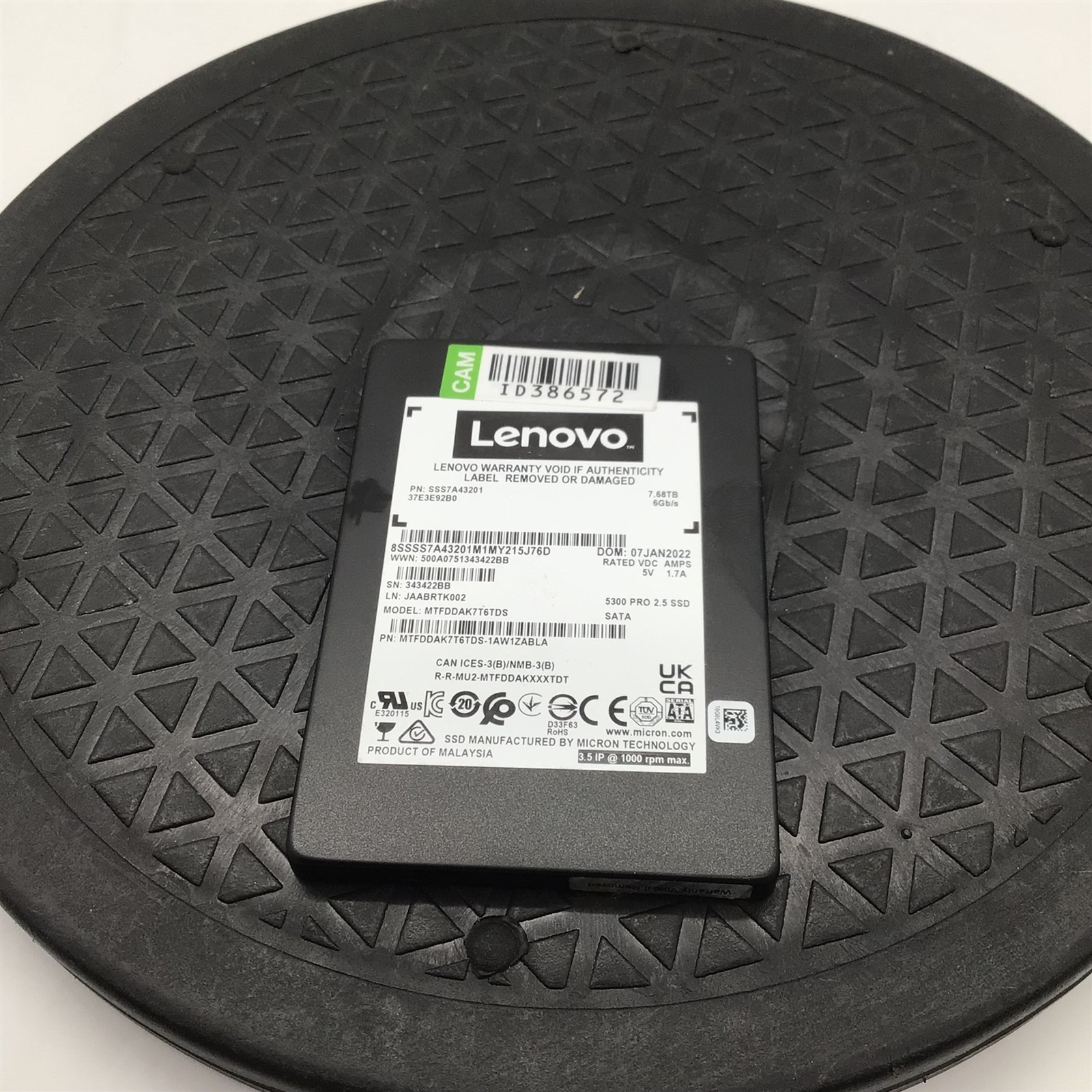 Lenovo MTFDDAK7T6TDS Micron 5300 PRO 7.68TB 2.5 inch SATA SSD
