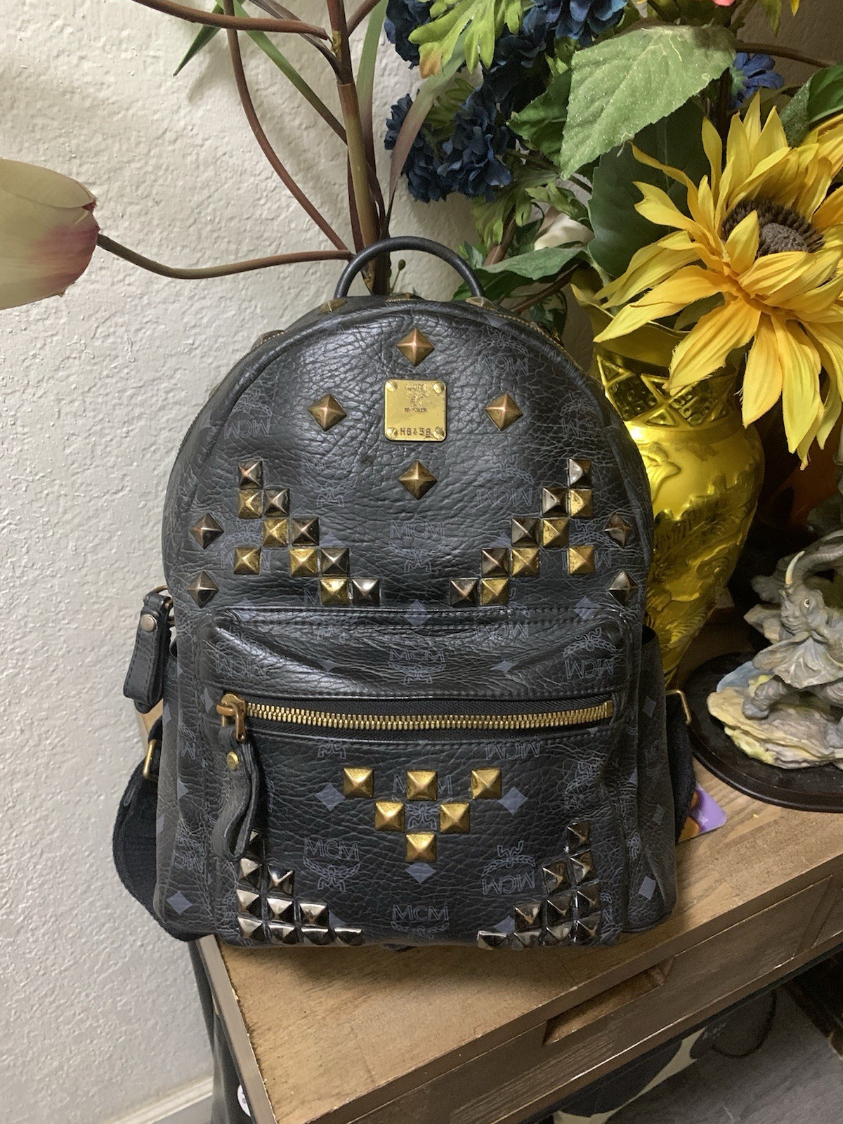 Mcm Stark Studded Backpack Mcm Stark Studded Backpack