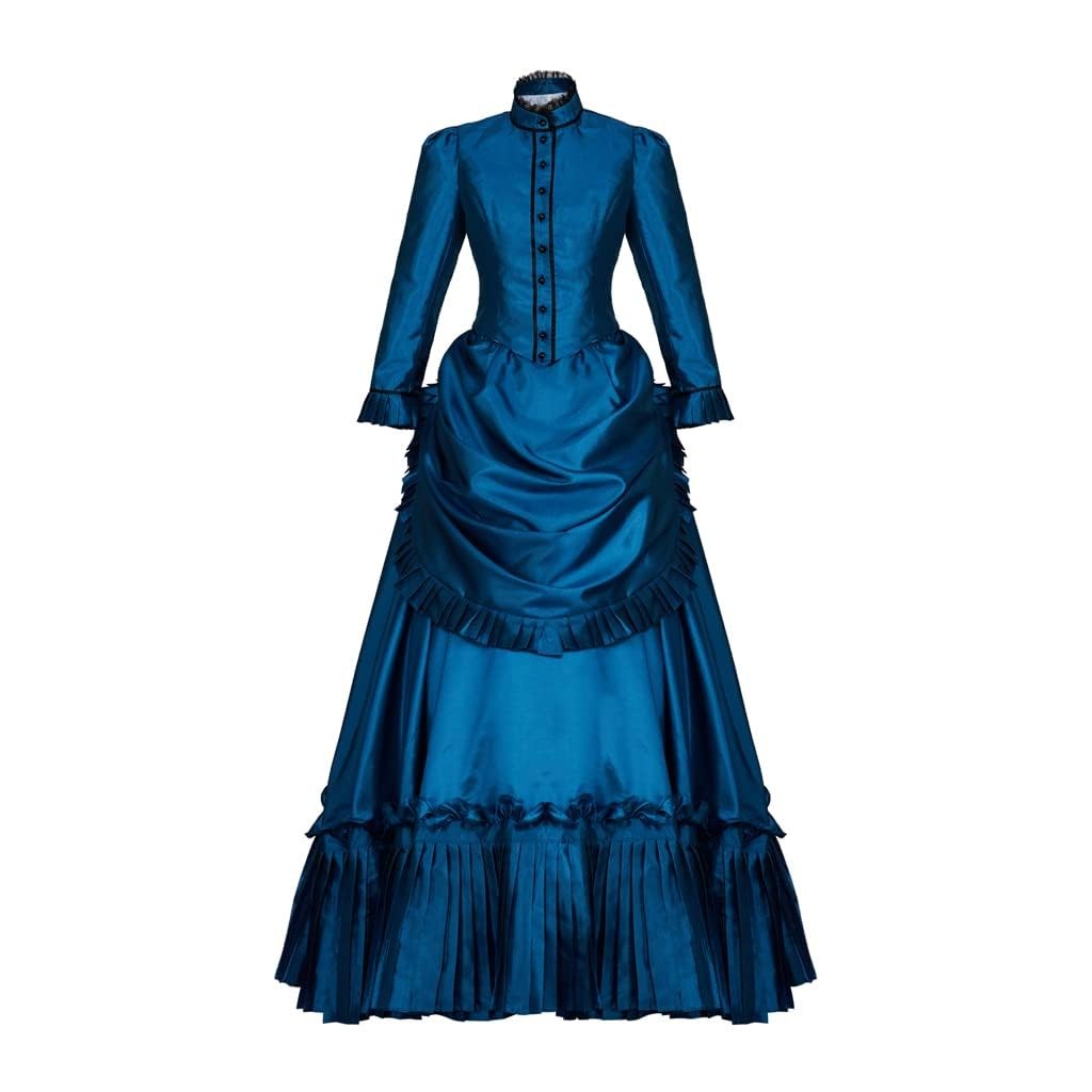 SFWXCOS Ghosts Hetty Cosplay Costume Dress Vintage Victorian Bustle Dress Civil SFWXCOS Ghosts Hetty Cosplay Costume Dress Vintage Victorian Bustle Dress Civil