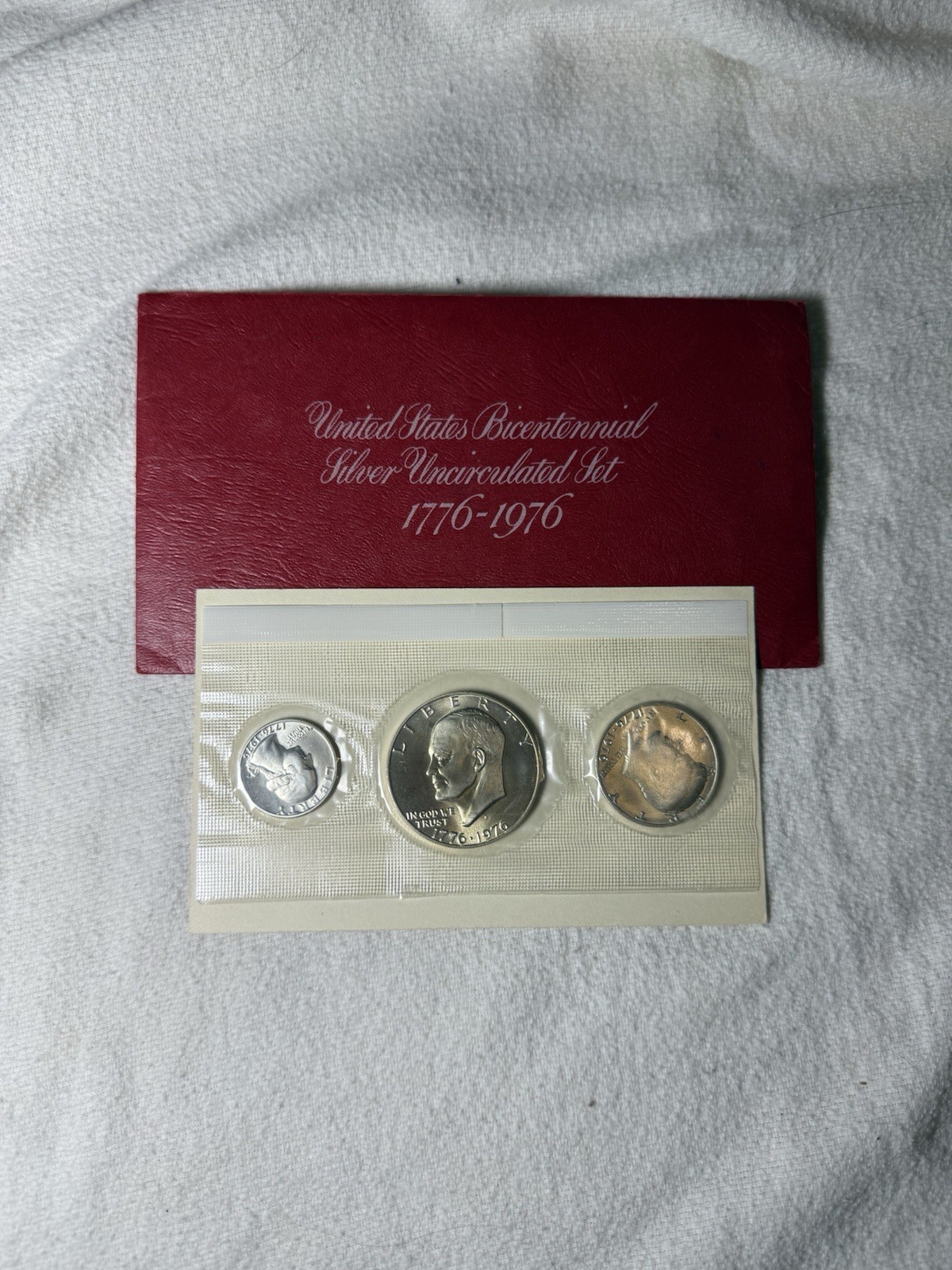 U.S. BICENTENNIAL 1776-1976 Anniversary SILVER Proof SET 3 US MINT UNC COINS OGP