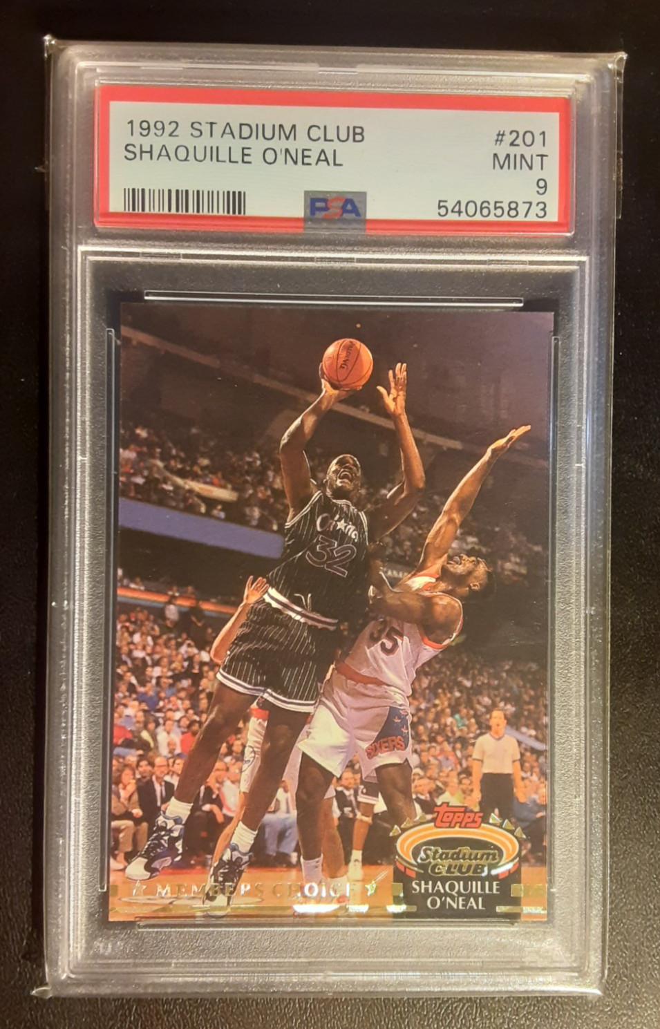 1992-93 Stadium Club #201 Shaquille O\'Neal PSA 9 RC 1992-93 Stadium Club #201 Shaquille O\'Neal PSA 9 RC