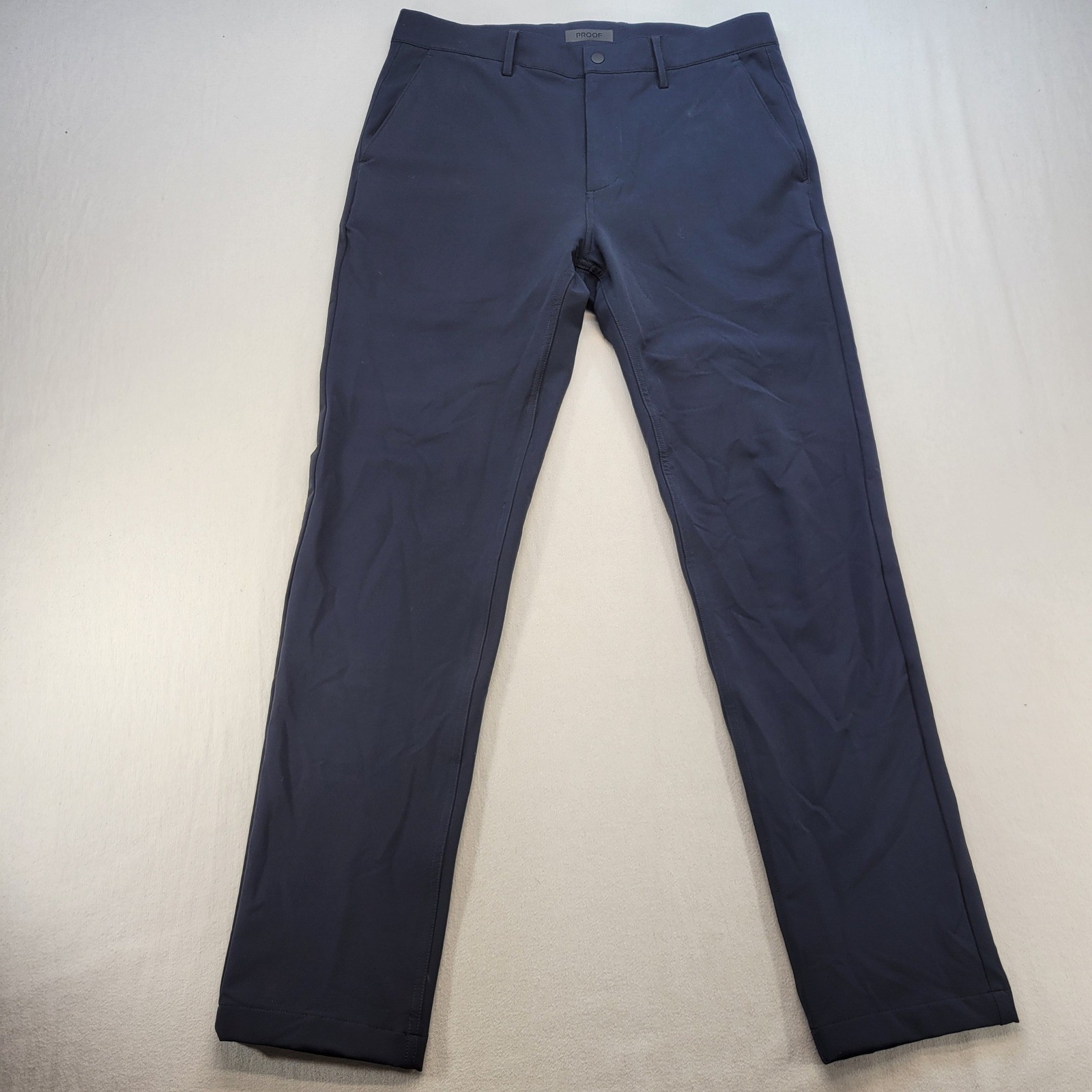 Proof Nomad Pant Mens 33 Navy Blue Slim Straight Stretch DWR Travel Chino Proof Nomad Pant Mens 33 Navy Blue Slim Straight Stretch DWR Travel Chino