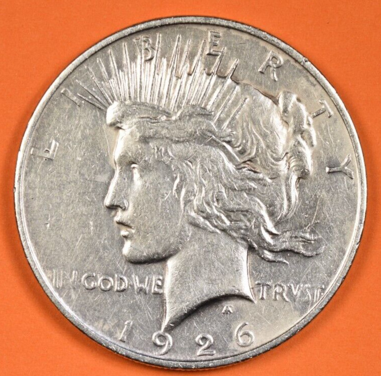 1926 S Peace Dollar ~ AU ABOUT UNCIRCULATED ~ 90% Silver $1 US Coin Collectible 1926 S Peace Dollar ~ AU ABOUT UNCIRCULATED ~ 90% Silver $1 US Coin Collectible