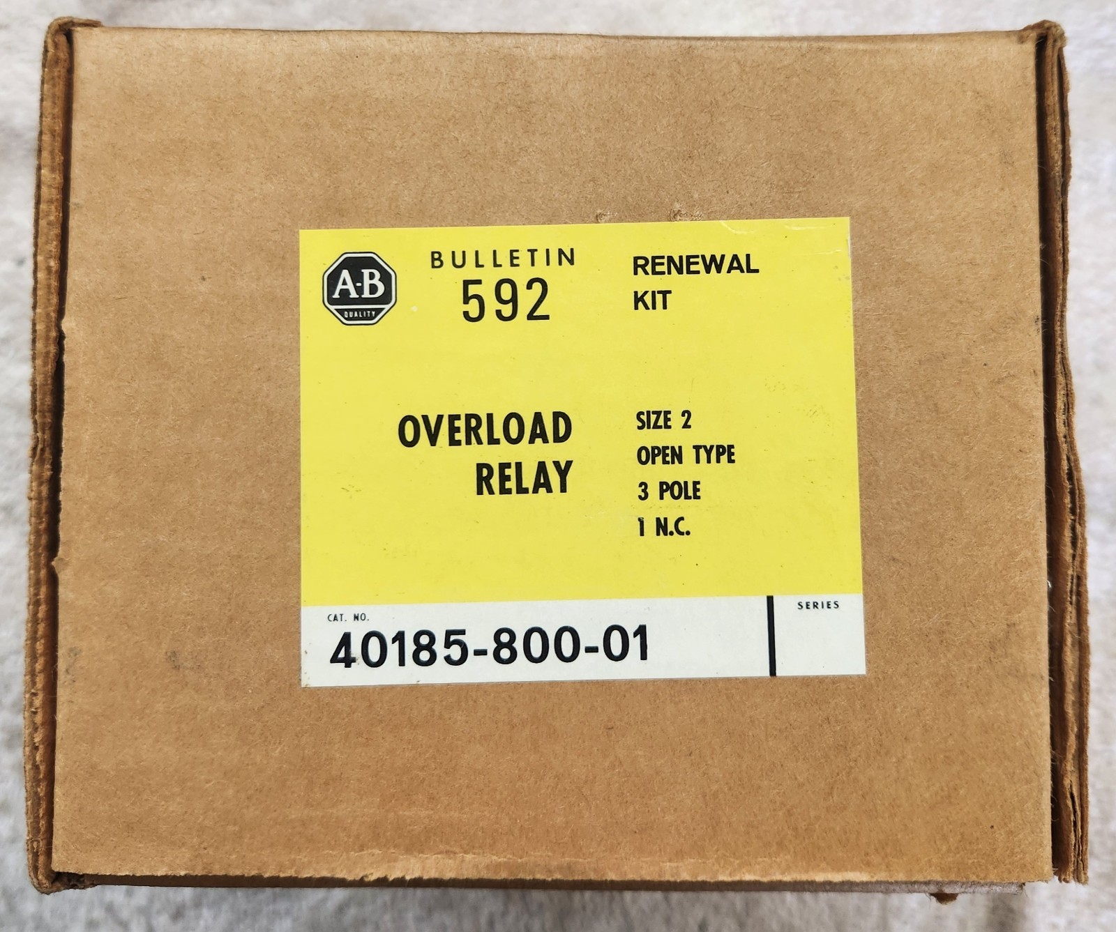Allen-Bradley Bulletin 592 Overload Relay Cat# 40185-800-01 Renewal Kit
