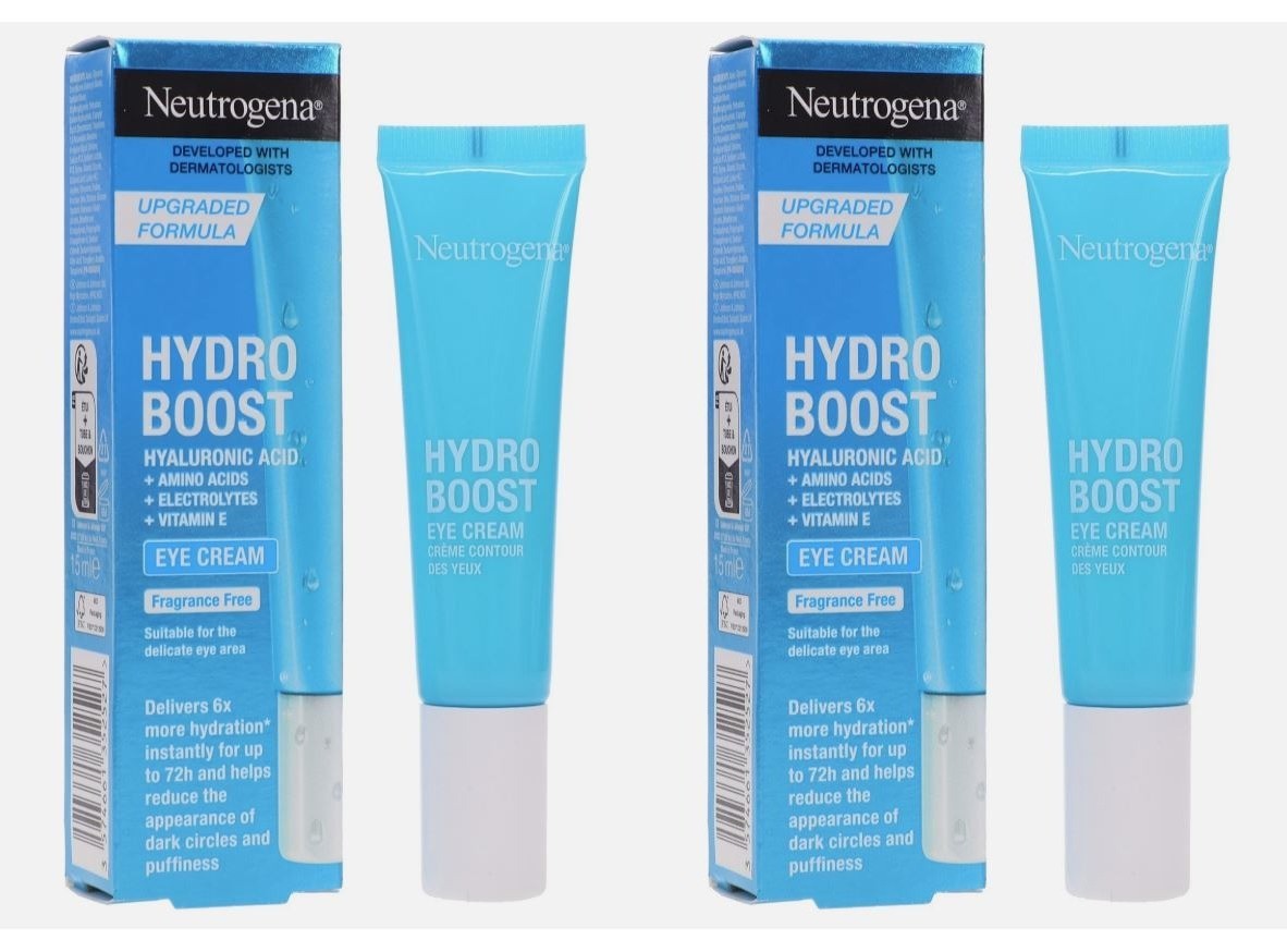 2 X NEUTROGENA HYDRO BOOST AWAKENING EYE CREAM 0.5 OZ (PACK OF 2) ~ New