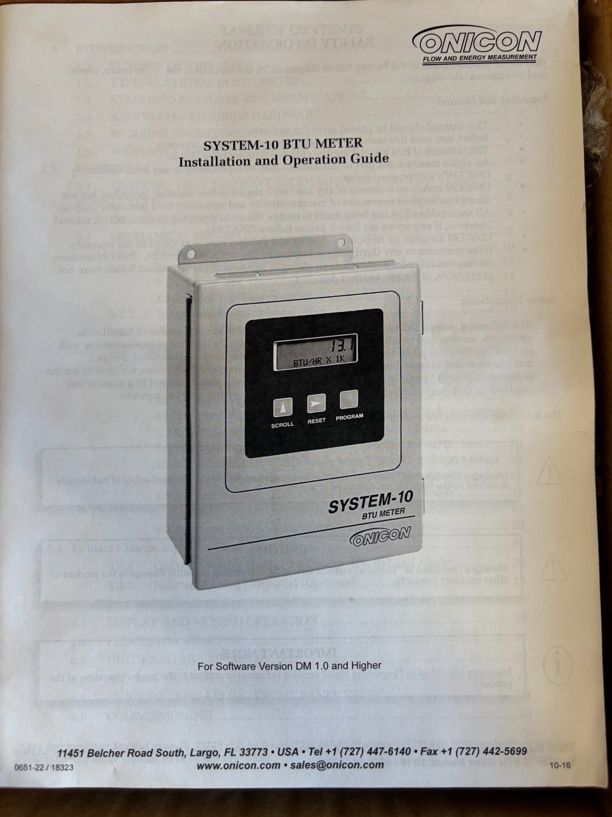 Onicon System-10 BTU Meter Onicon System-10 BTU Meter
