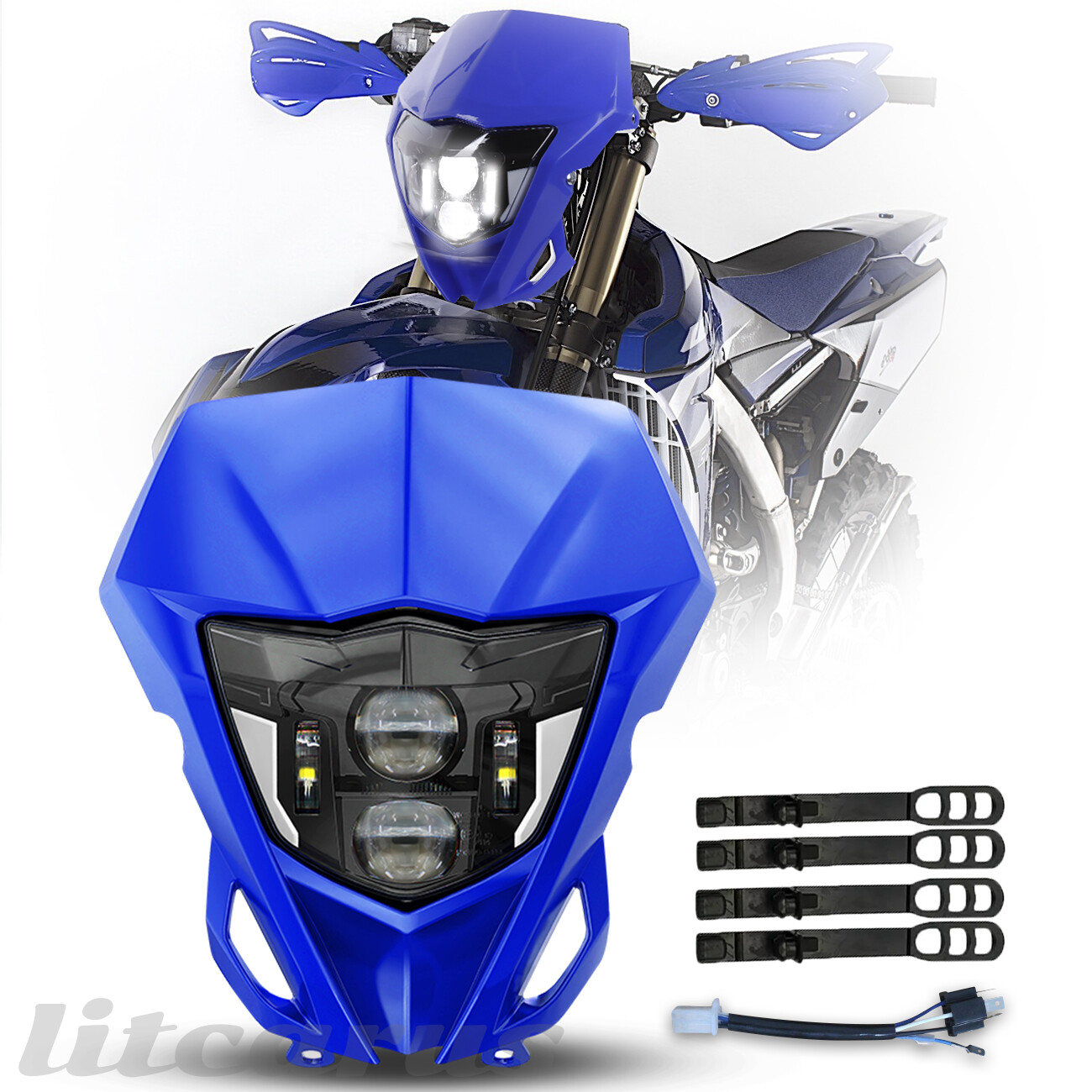 LED Headlight DRL W/Fairing For Yamaha WR450F WR250F 2007-2013 14 15 16 18-2024