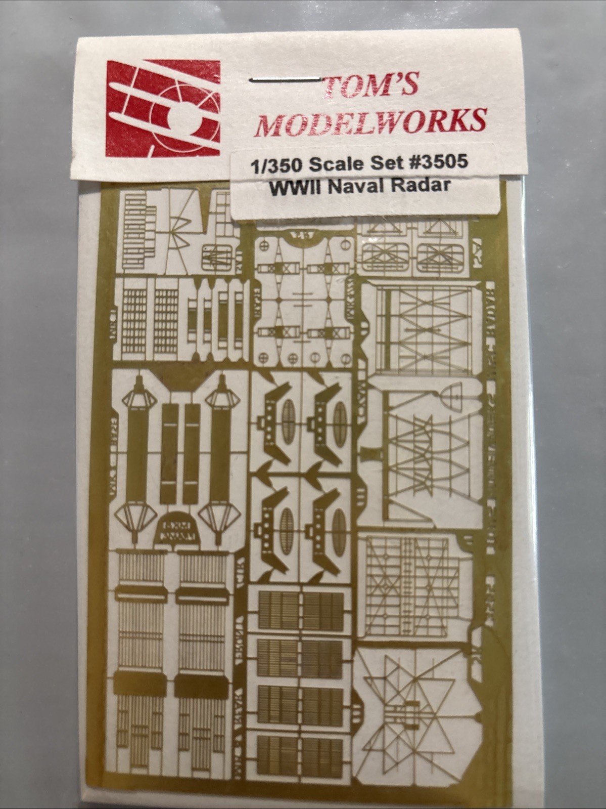 Tom's Modelworks Set #3505 WWII Naval Radar 1/350 Scale Photo Etch Details New Tom's Modelworks Set #3505 WWII Naval Radar 1/350 Scale Photo Etch Details New